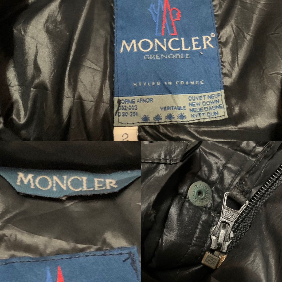 Vintage Moncler Grenoble Puffer Black Jacket - 11