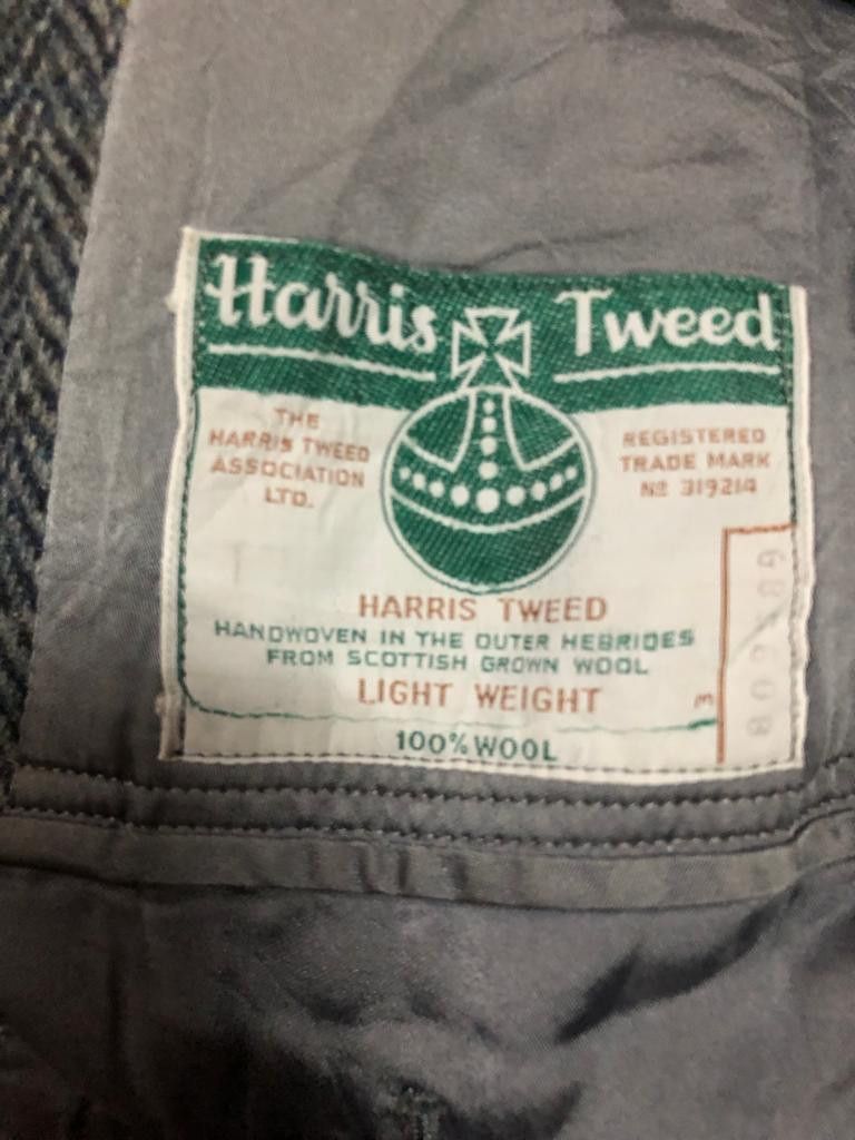 Vintage Harris Tweed Houndstooth Wool Long coat - 3