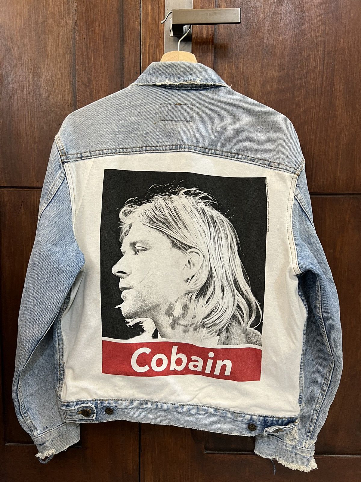 Vintage Custom Kurt Cobain Made in USA Denim Jacket - 1