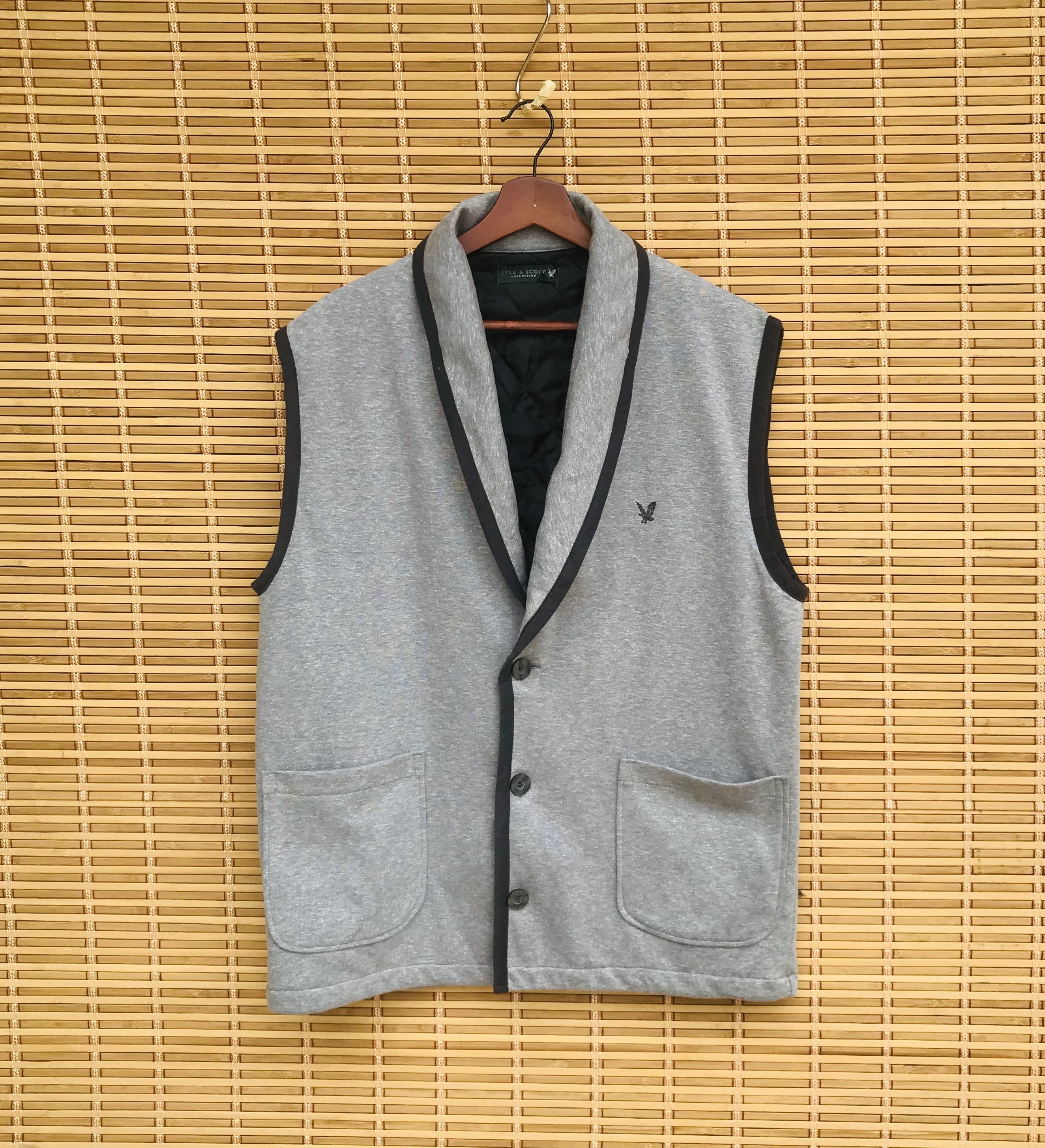 Lyle & Scott - Lyle & Scott shawl collar vest jacket big pocket - 1