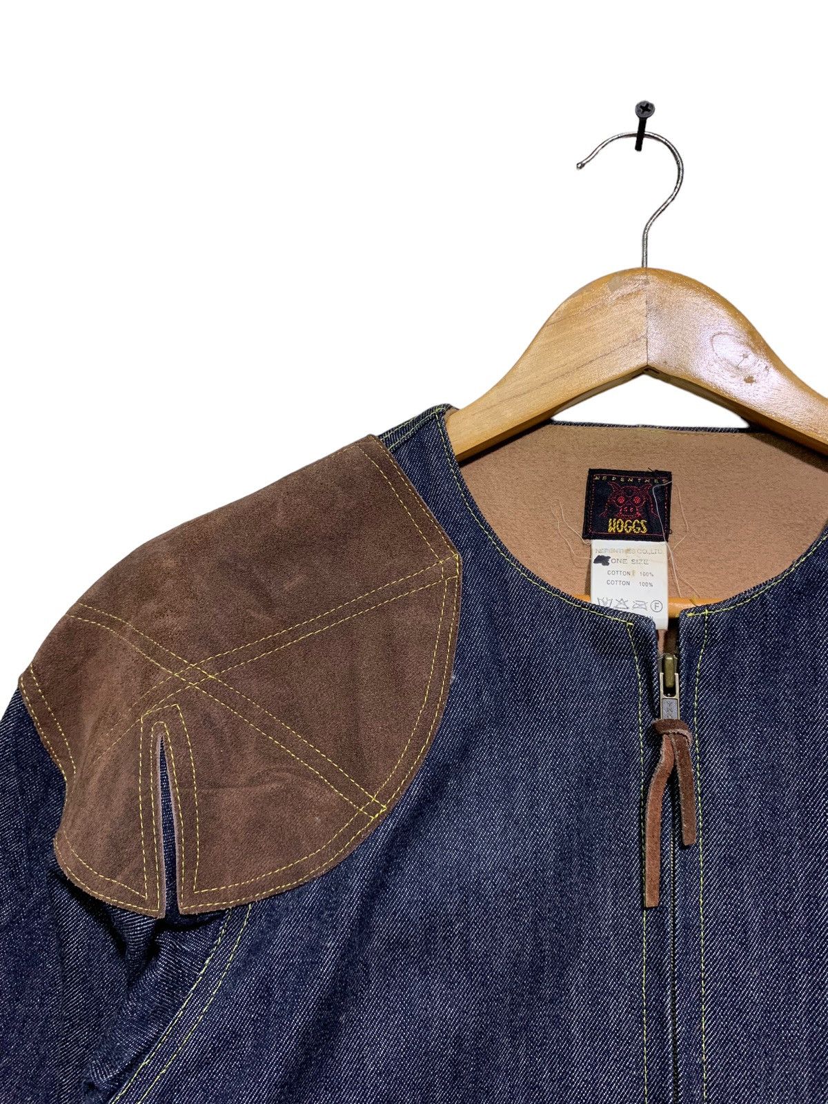 🔥NEPENTHES DENIM JACKETS WITH LEATHER PATCHWORK - 6