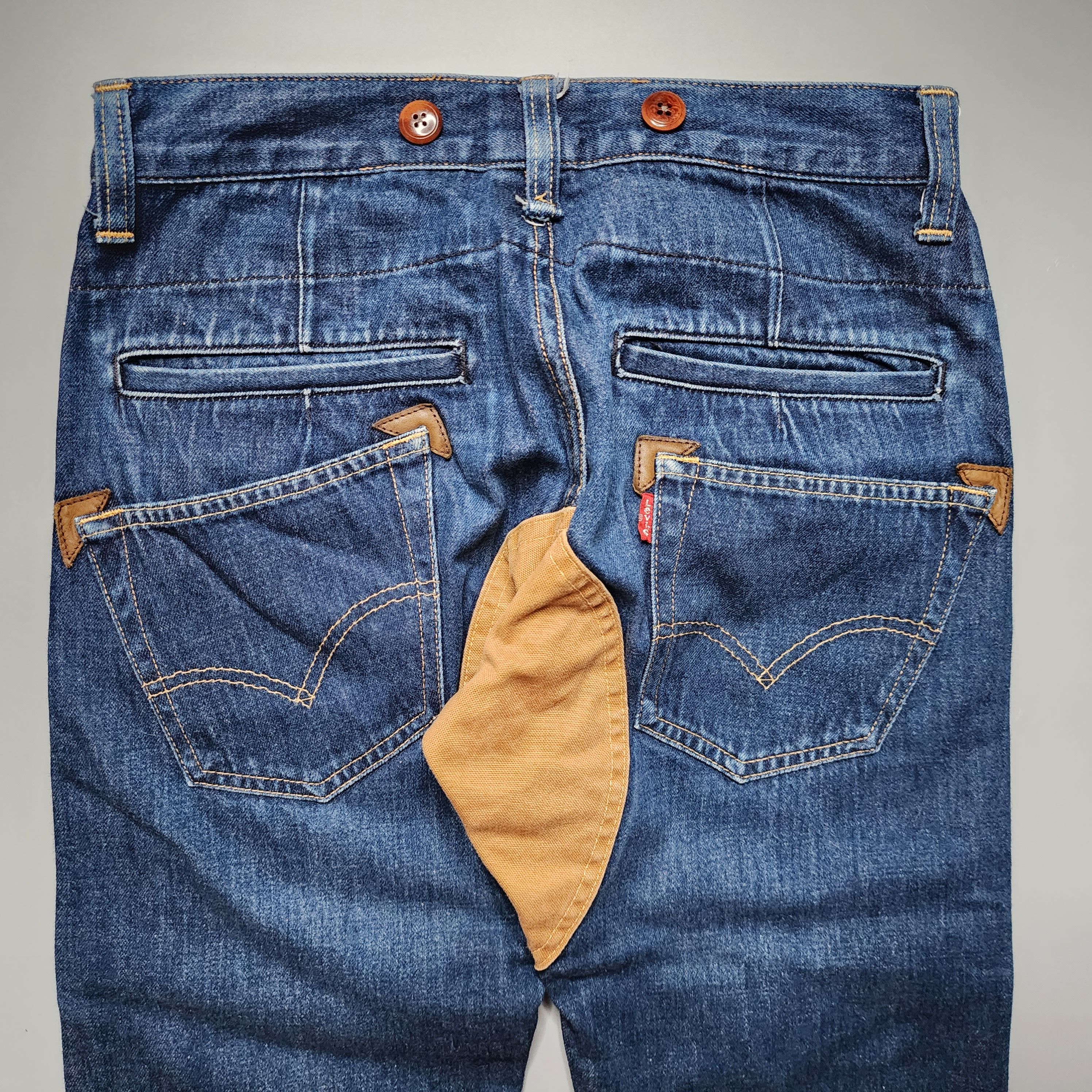 Junya Watanabe MAN- AW12 Contrast Patch Denim Cropped Jeans - 4