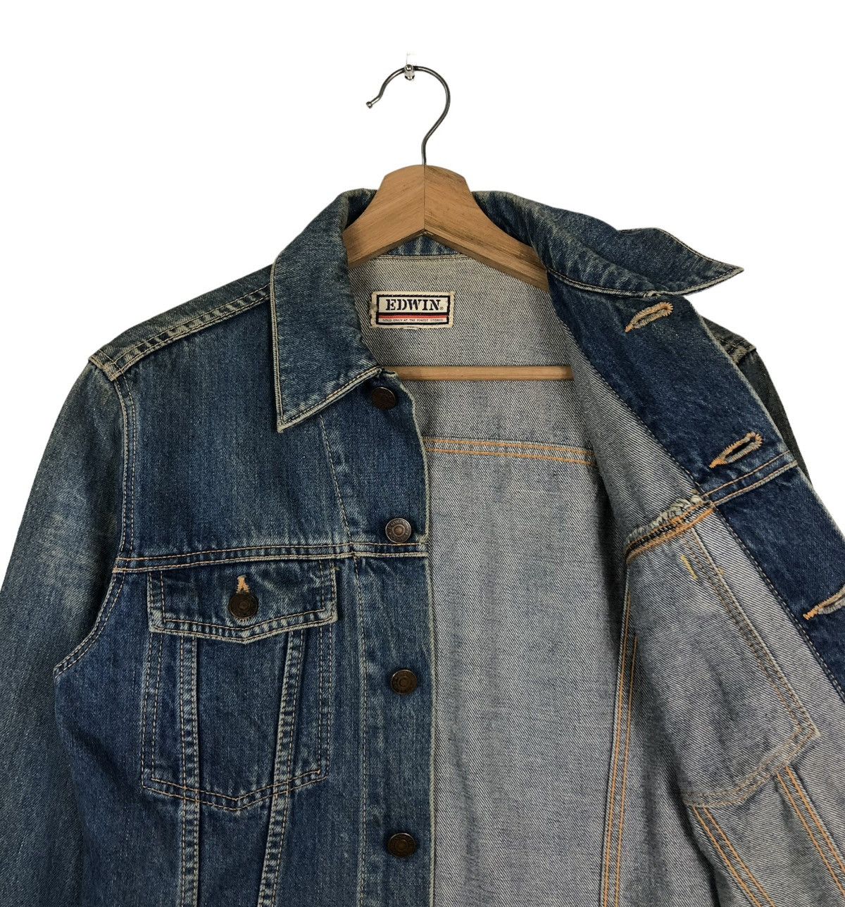 🔥VINTAGE CROPPED DENIM TRUCKER JACKET EDWI - 12