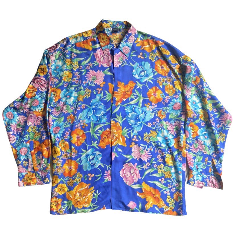 Vintage 90’s Versus Versace Floral Silk Shirt - 1