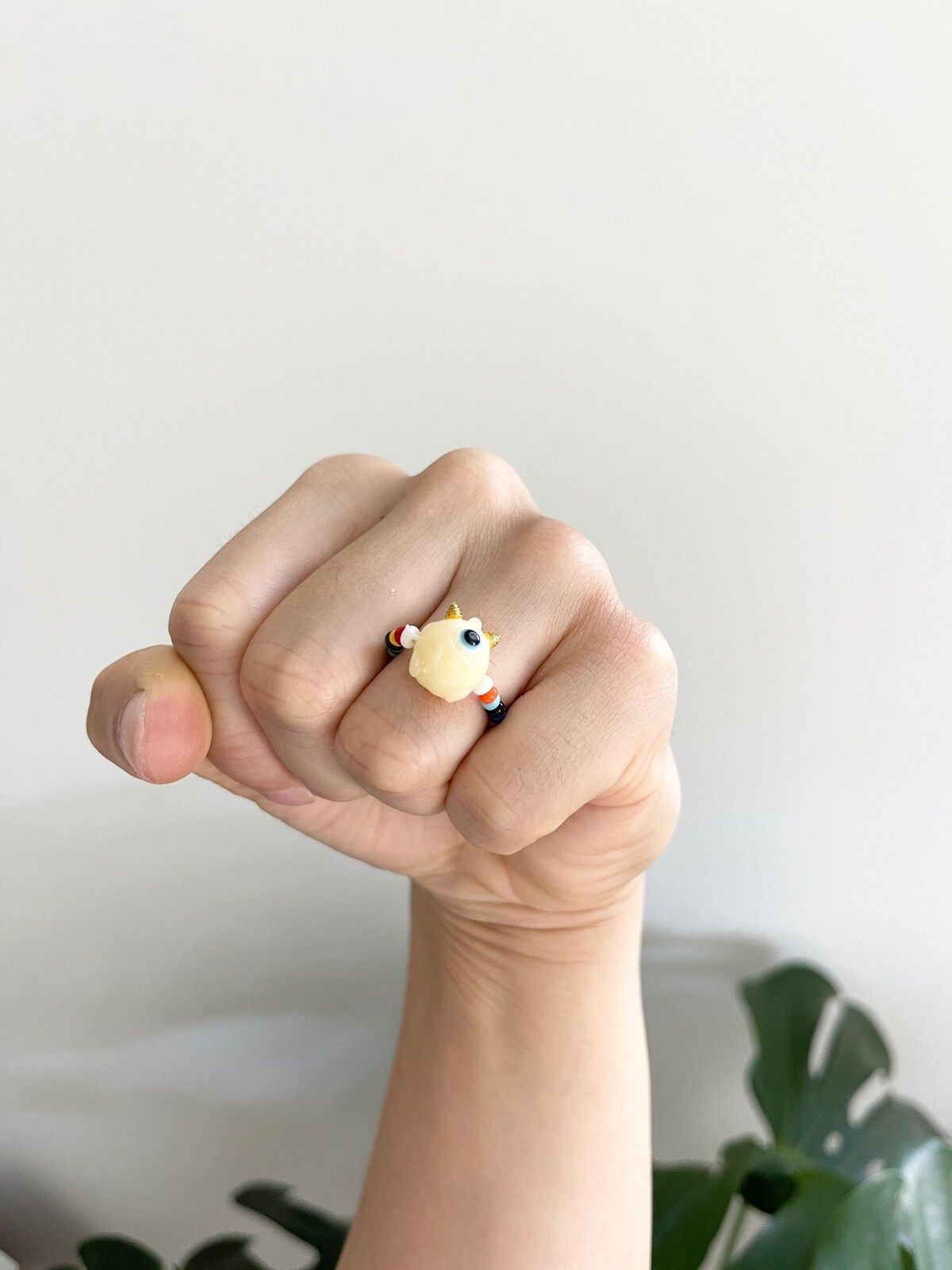 Vintage - STEAL! Y2K Japan Baby Evil Giant Eye Ring - 2