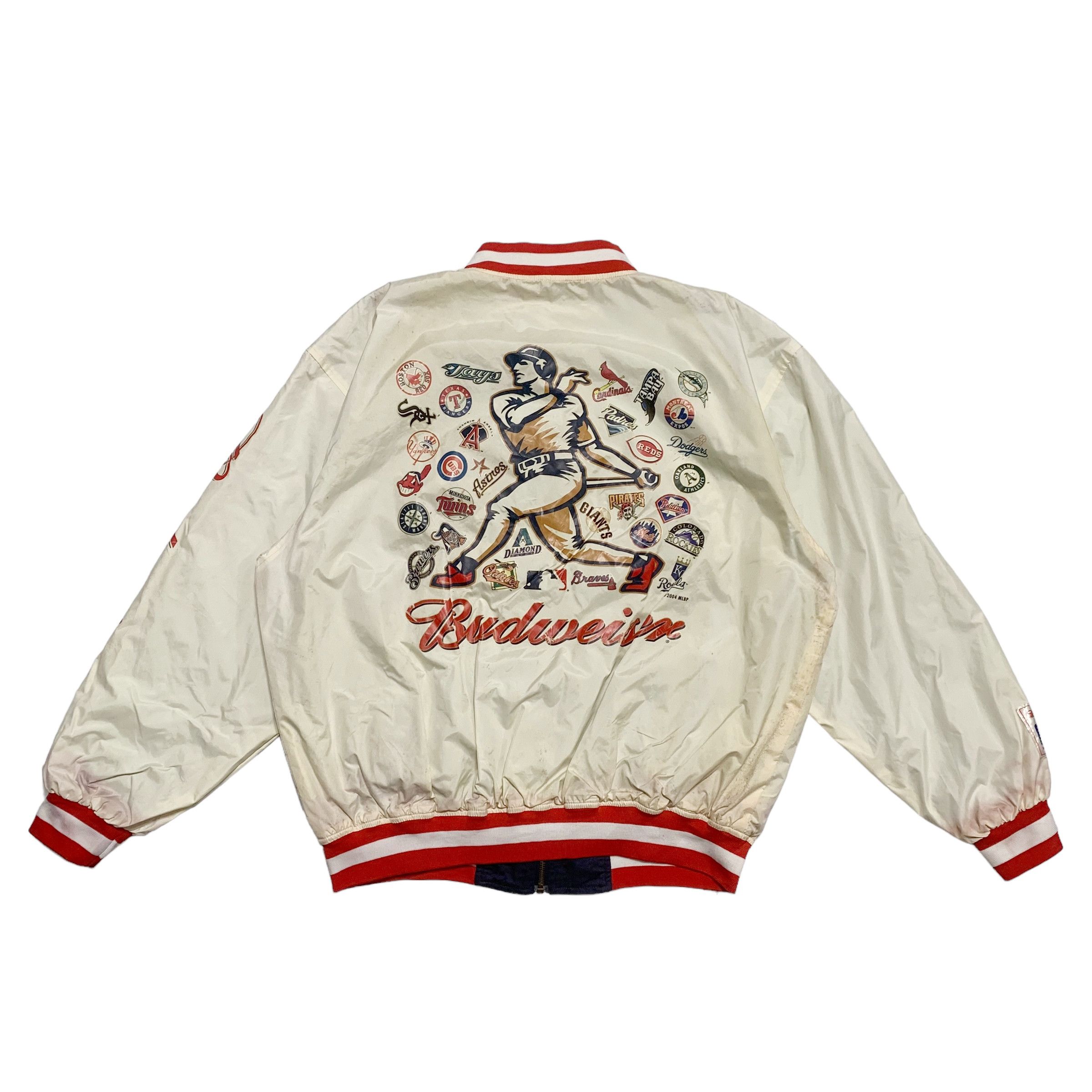 Vintage MLB Budweiser Baseball Reversible Jacket - 1