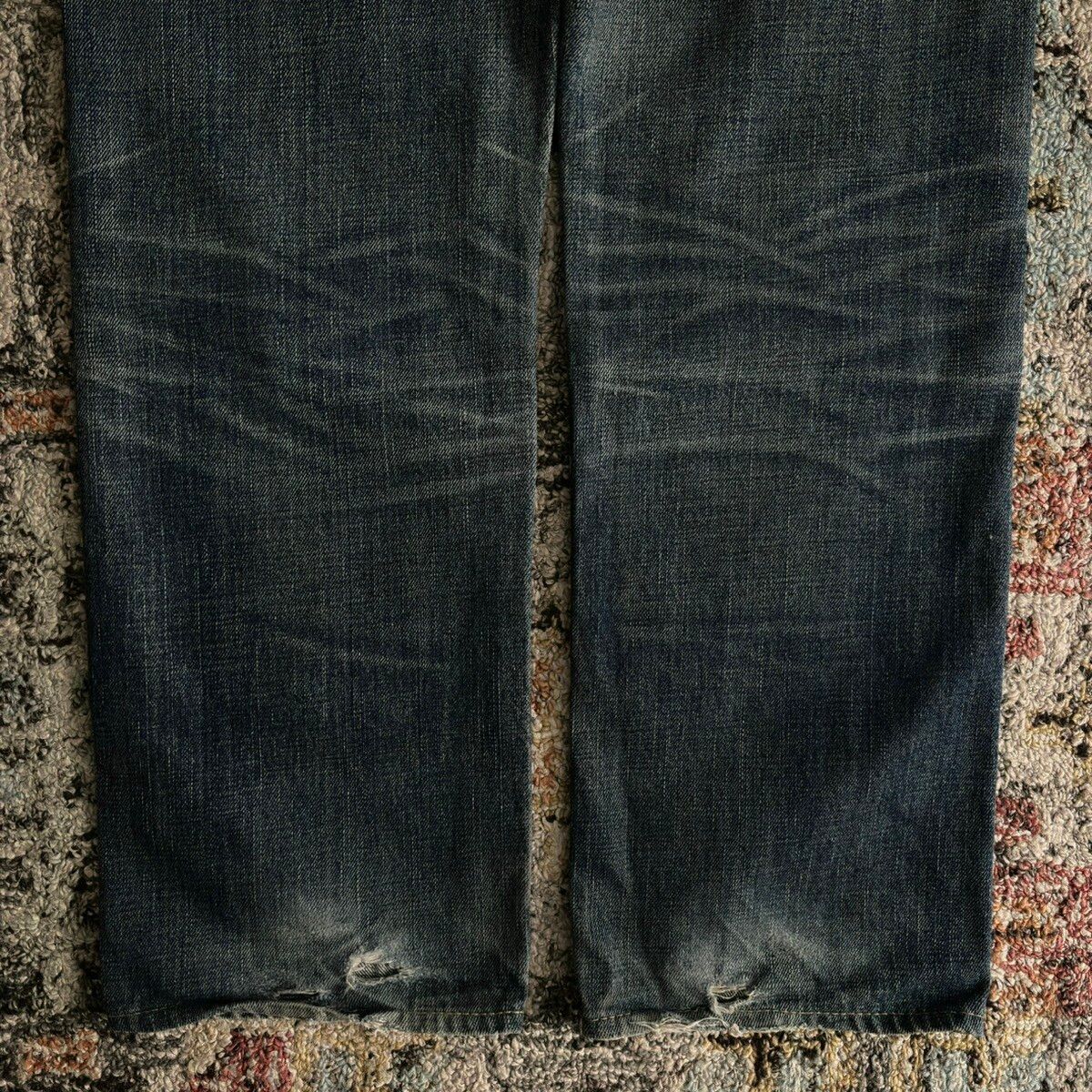 2002 Big E Made in Japan 502 taper fit selvedge denim jeans - 8