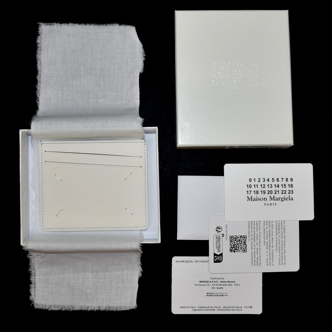 Maison Margiela Eggshell White Leather Card Holder - 1