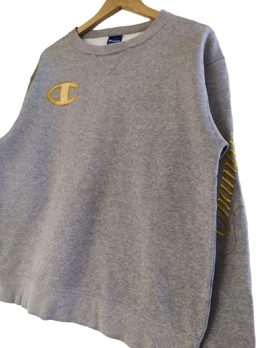 Champion Big C Embroidered Gold Crewneck Sweatshirt - 2