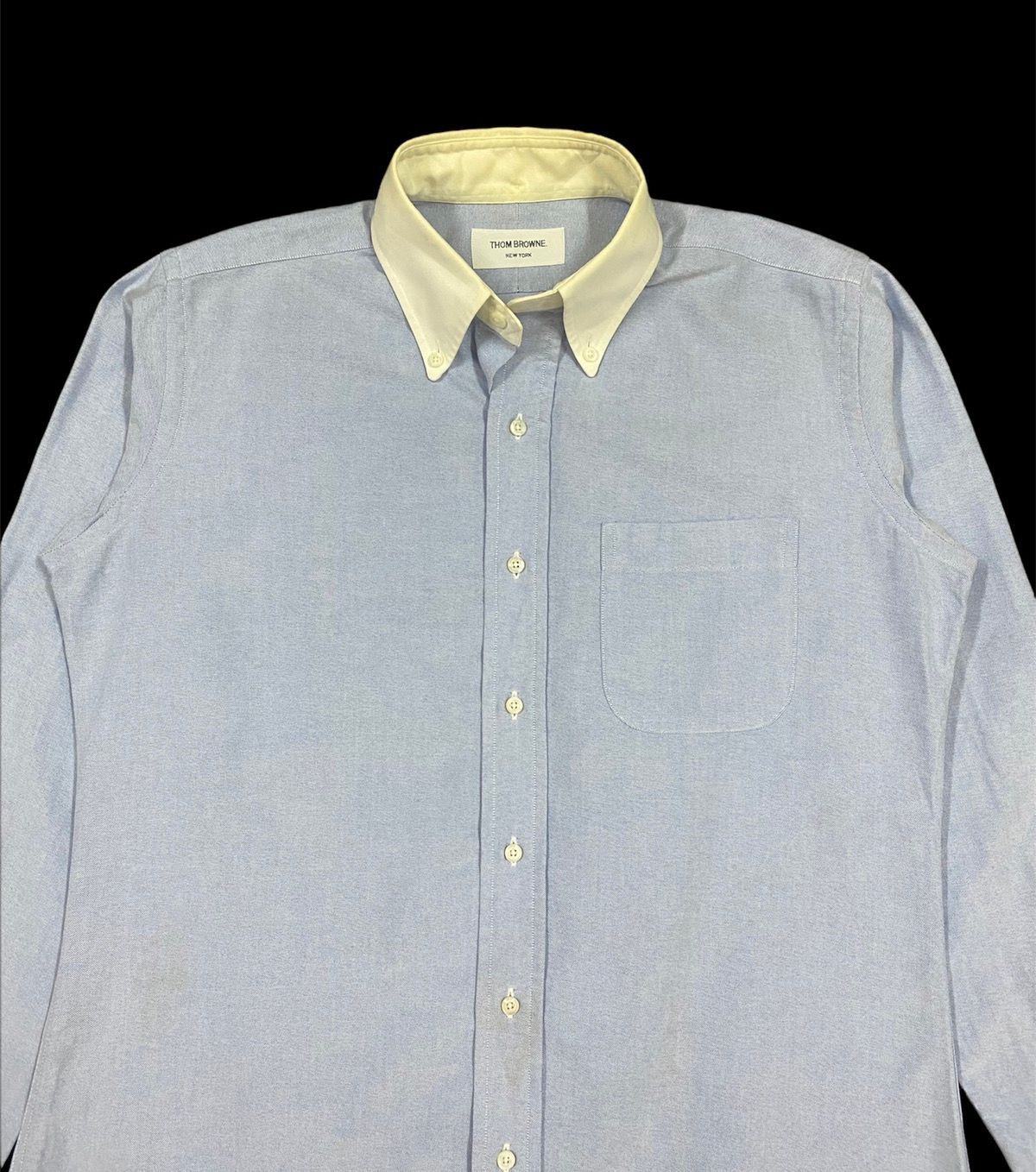 Authentic🔥Thom Browne Blue Oxford Button Down Shirt Size 3 - 6