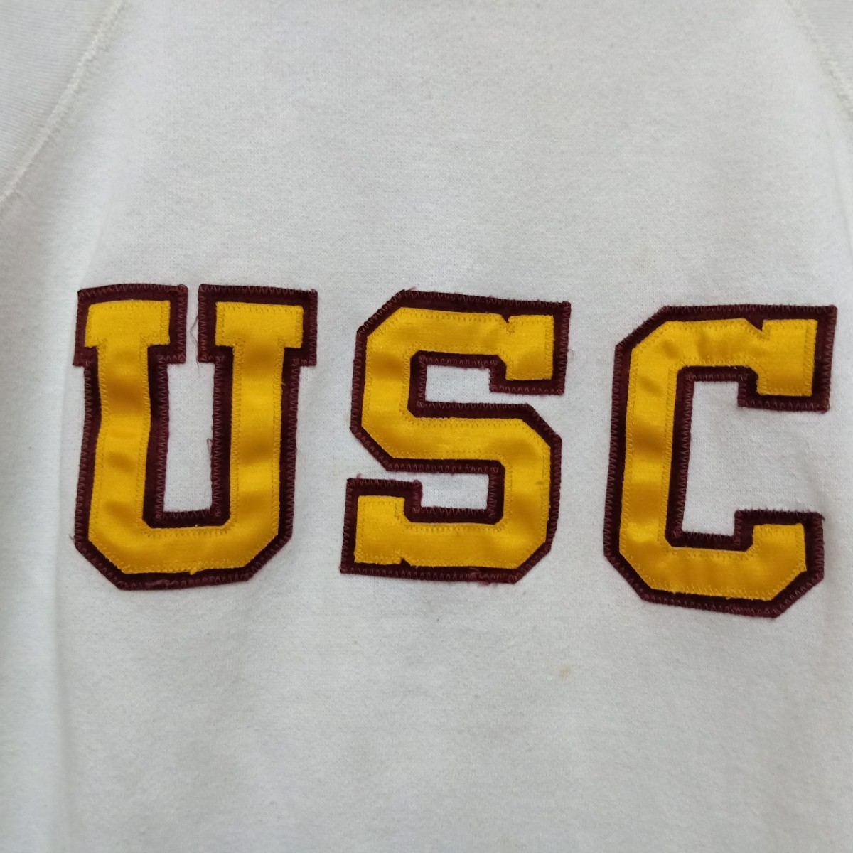 American College - DELETE TODAY Vintage USC Patch Big Logo Pullover - 3