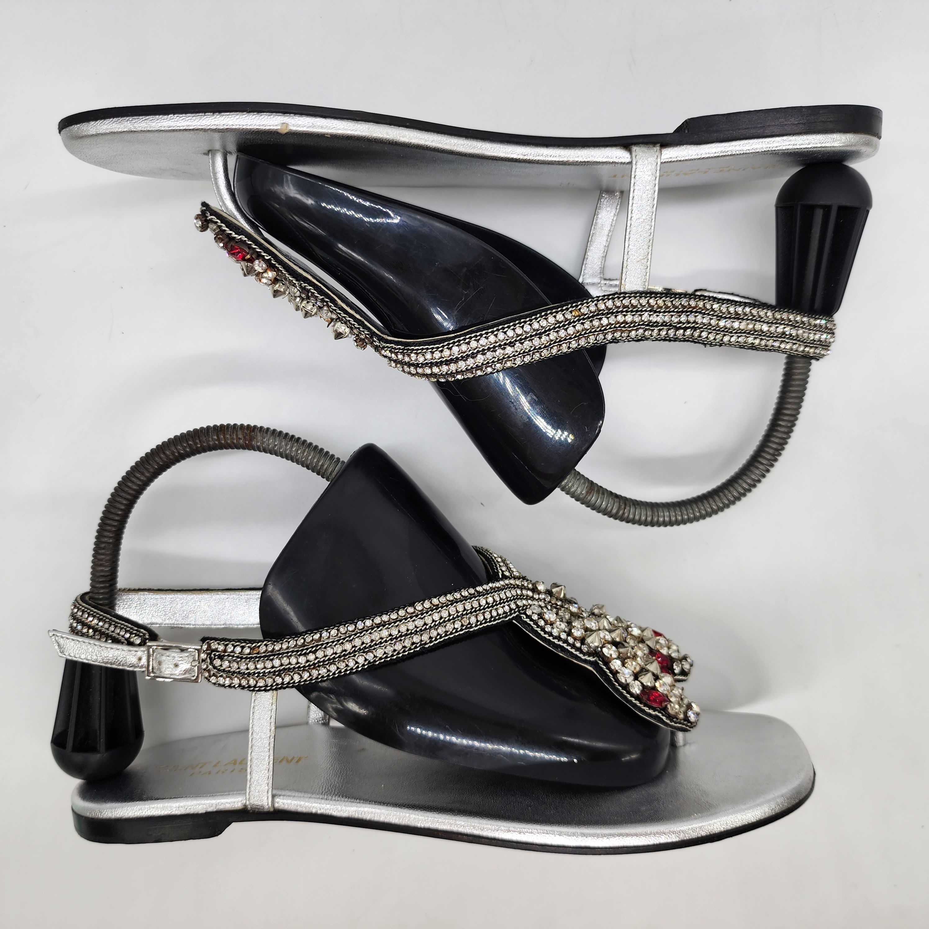 Saint Laurent Paris - Candy Snake Embellished Flat Sandals - 4