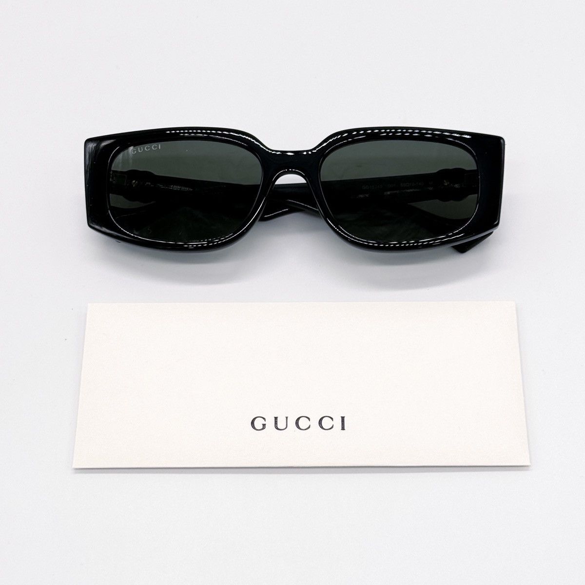 NEW GUCCI GG1534S 001 RECTANGULAR BLACK WOMEN SUNGLASSES - 10