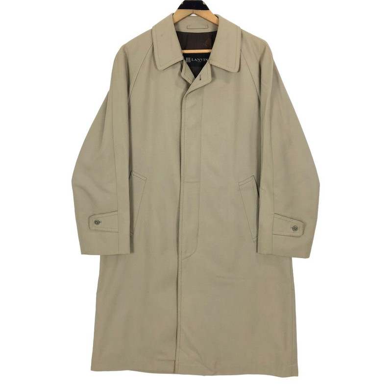 Vintage Lanvin Paris Wool Car Coat Button Up Trench Coat - 1