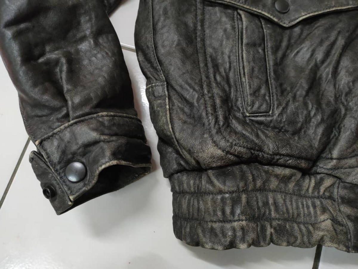 Leather Jacket - Airforce Leather Bomber Jacket - 2