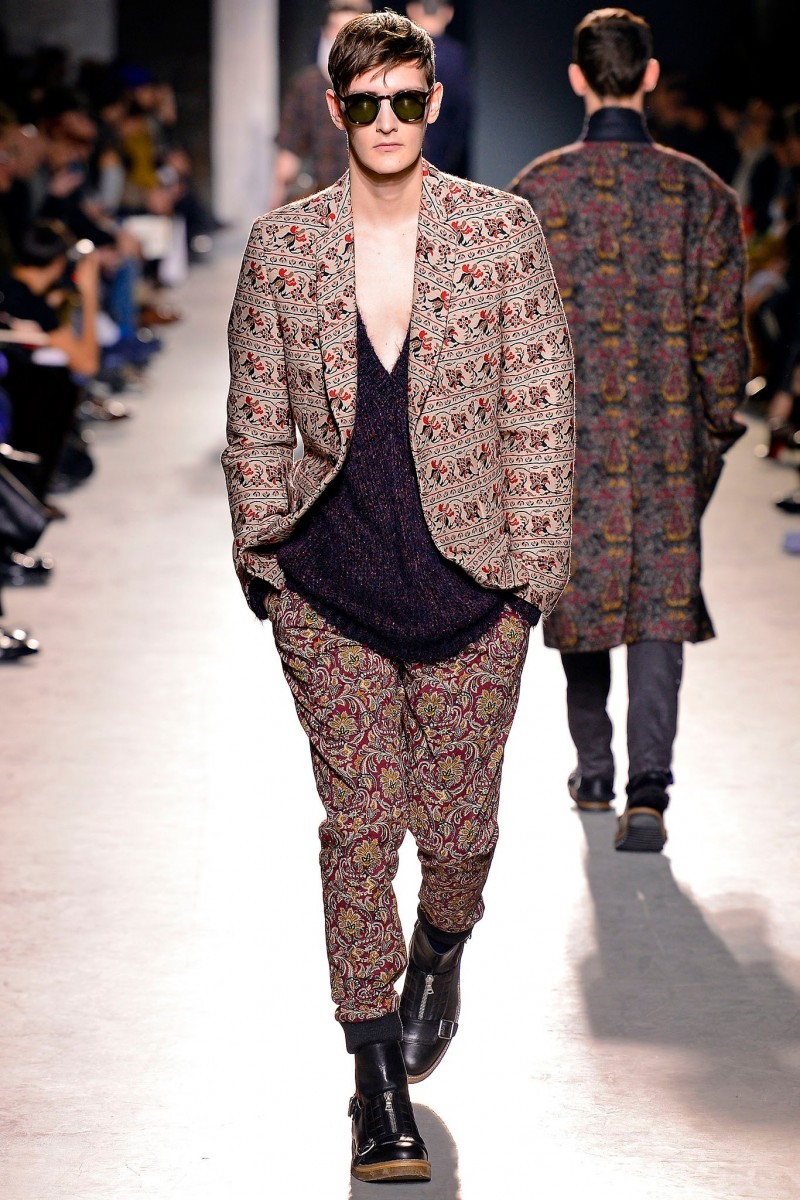 AW13 heavy wool floral jacket - 7