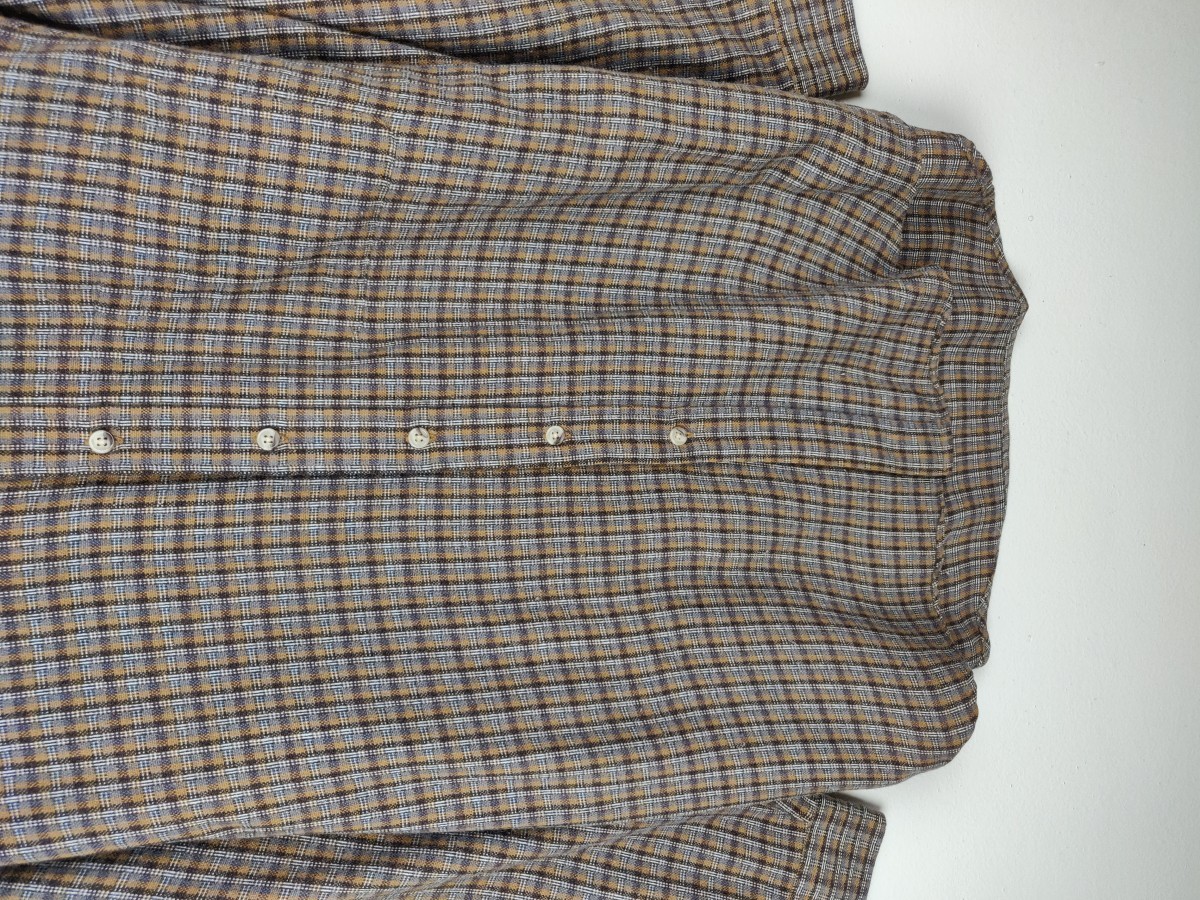 Designer - Ralph Evans Small Checked Button Up Shirt Oxford - 5
