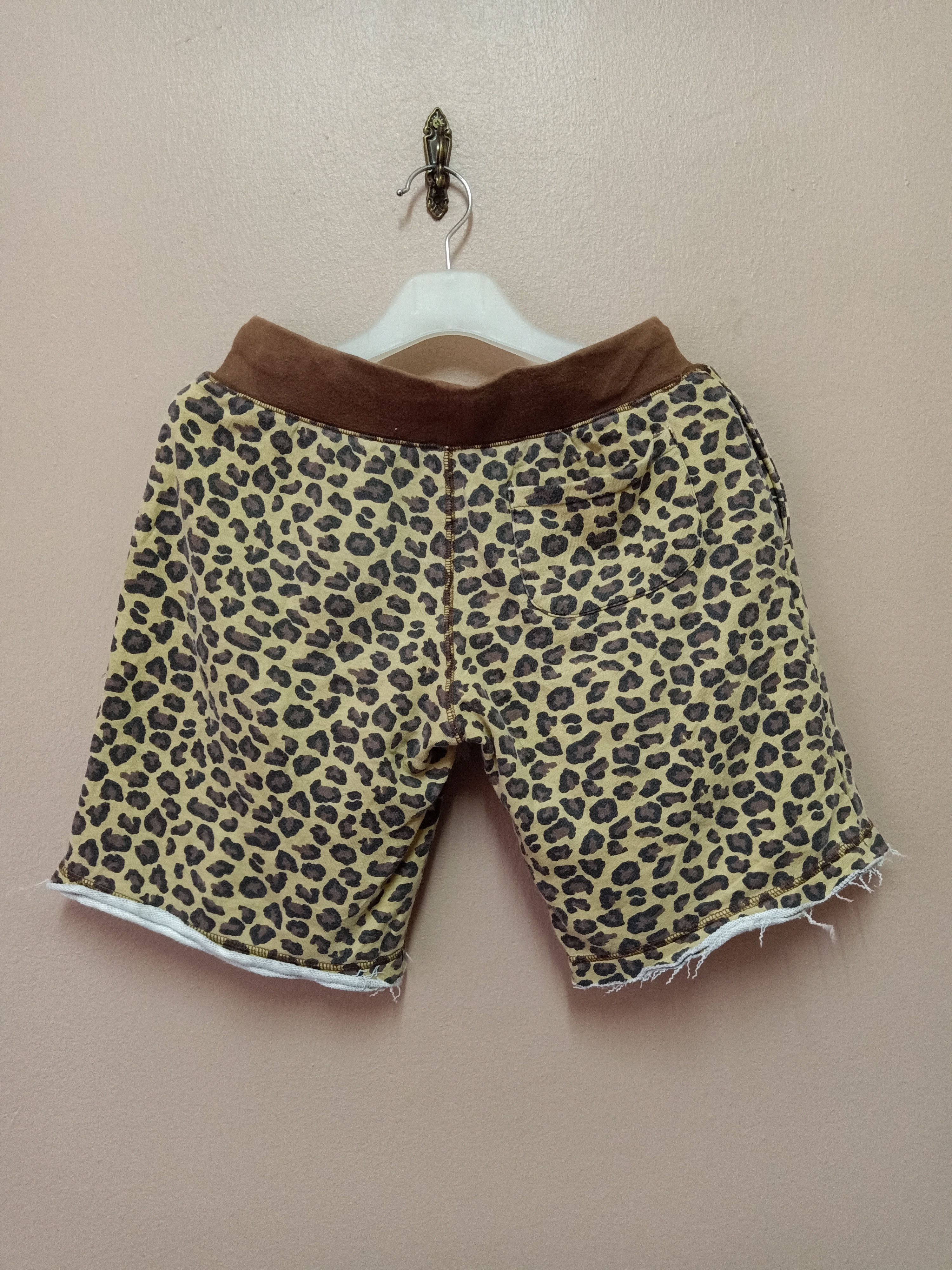 Rare Leopard Stripe Anti-Ballistic Distressed Shorts - 2