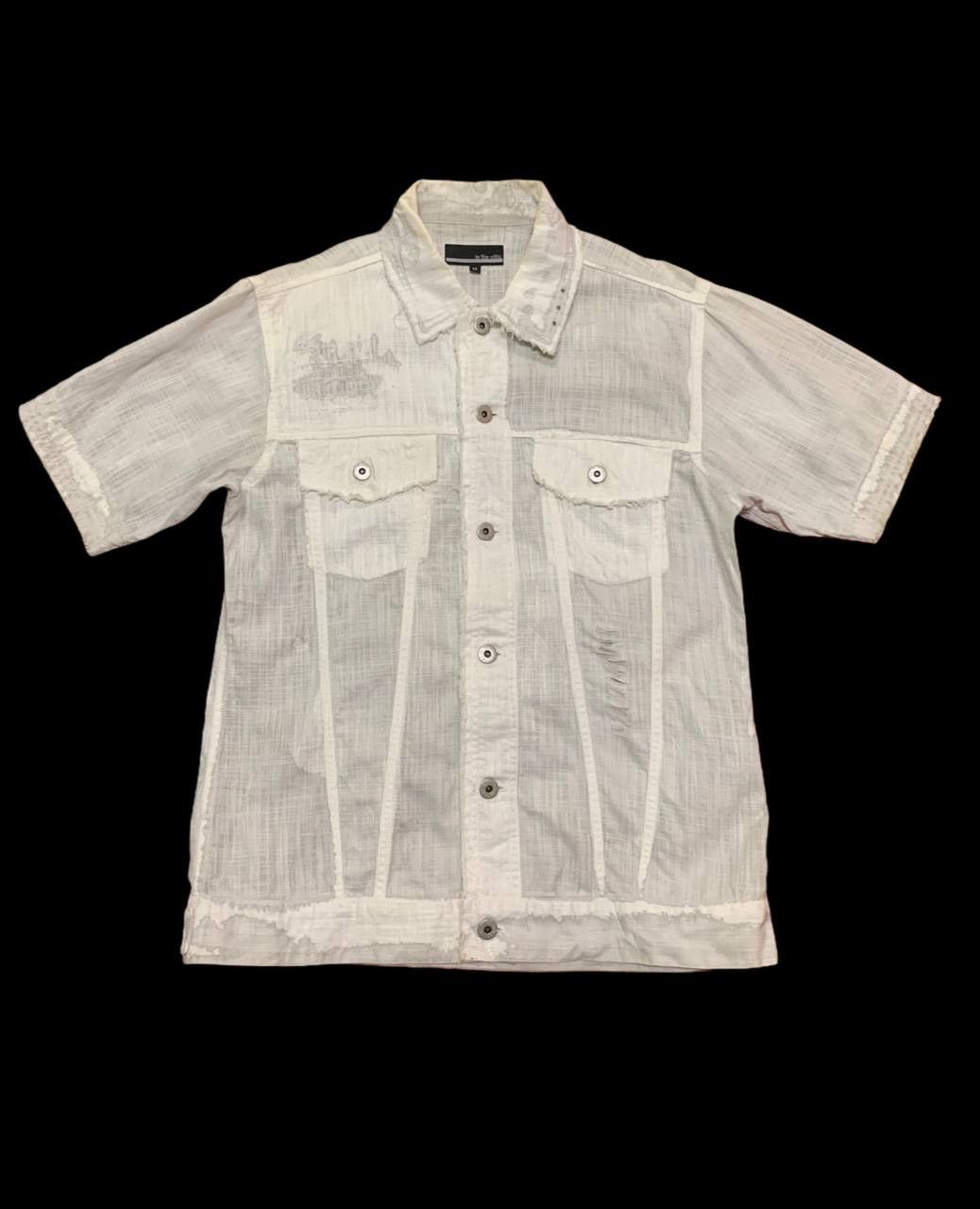 Japanese Brand - Scab Distressed Shirt Trucker Design - 3