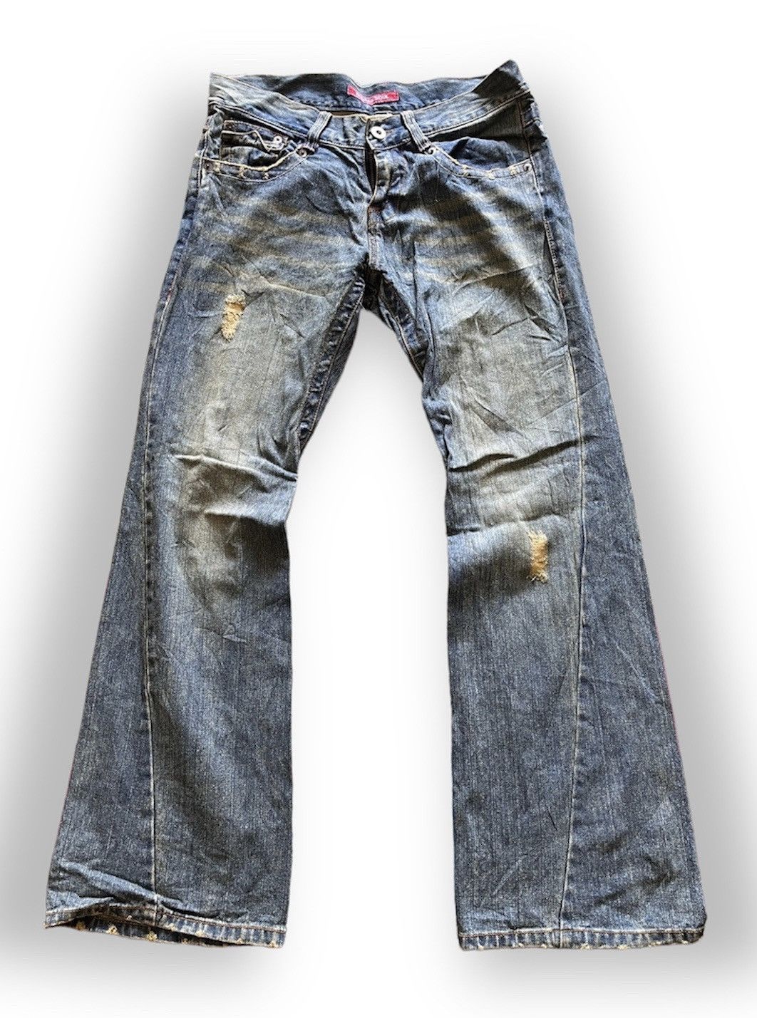 Vintage - Flare OXS Rubber Soul Mud Wash Classic Boot Cut Denim Jeans - 1