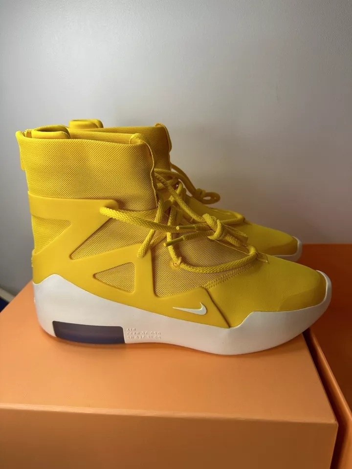 Fear of god x nike yellow best sale