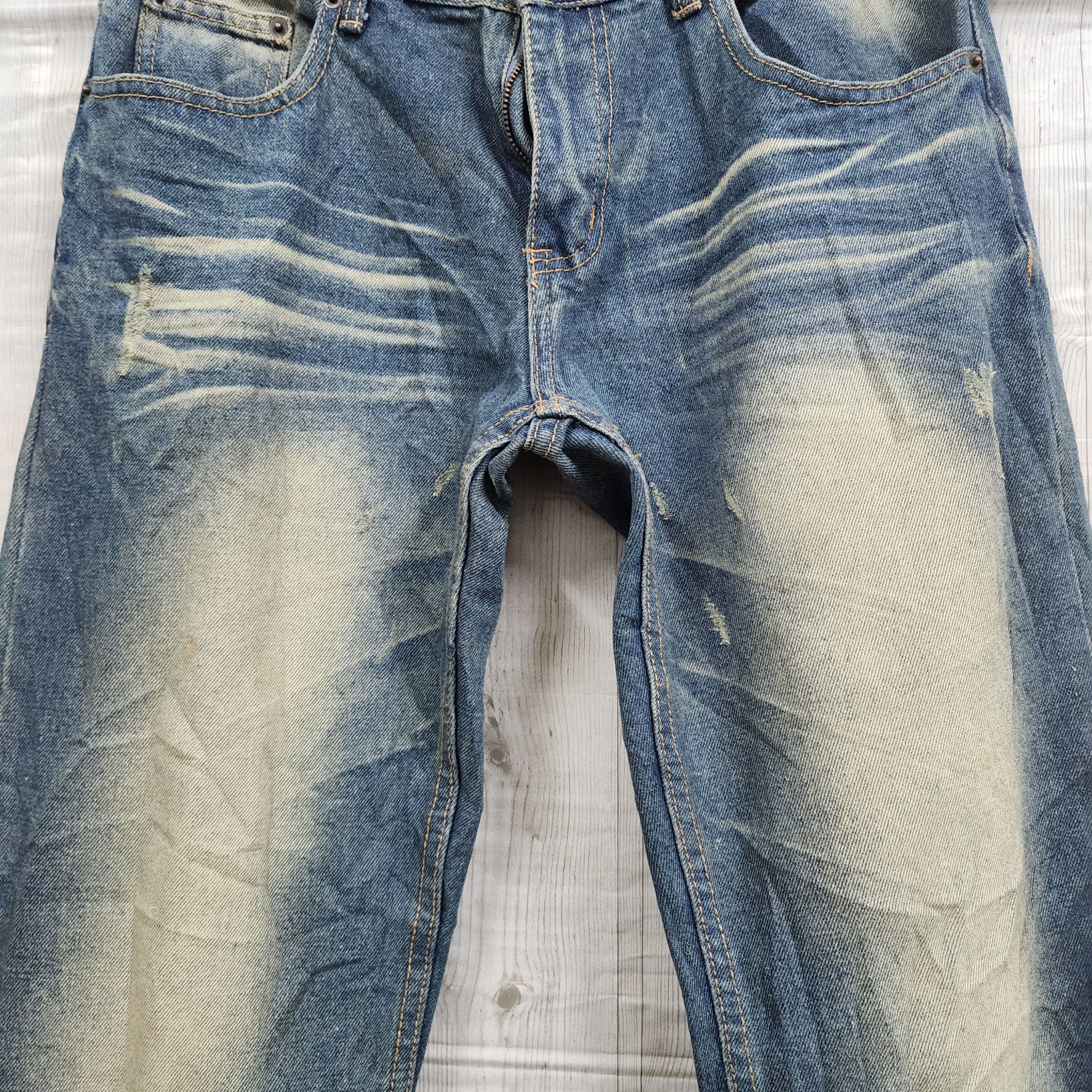 Japan Blue - Acid Wash Blue Japan Denim Straight Cut Jeans - 14