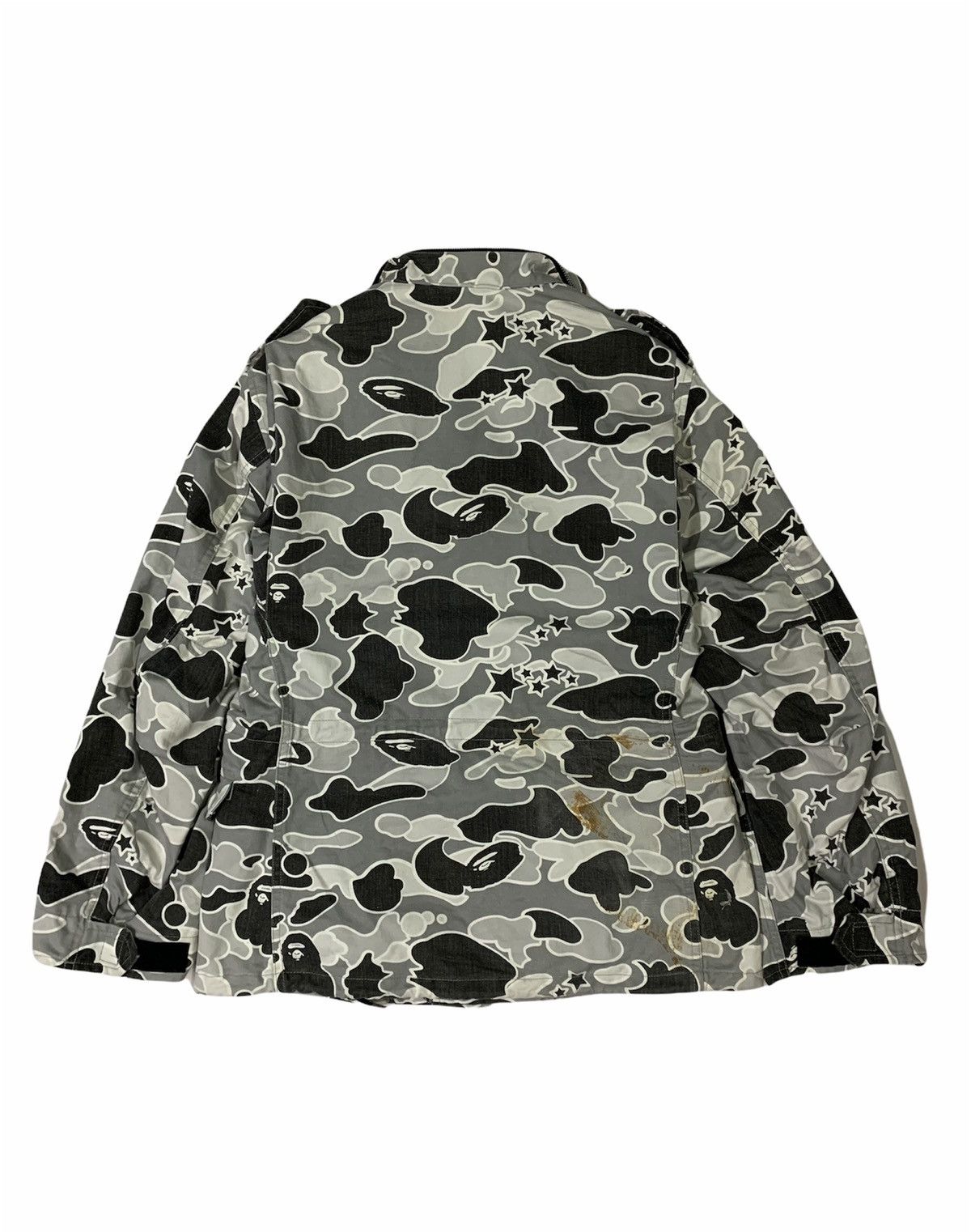 🔥VTG OG BAPE M-65 RAMBO GREY CAMO UTILITY JACKETS - 5