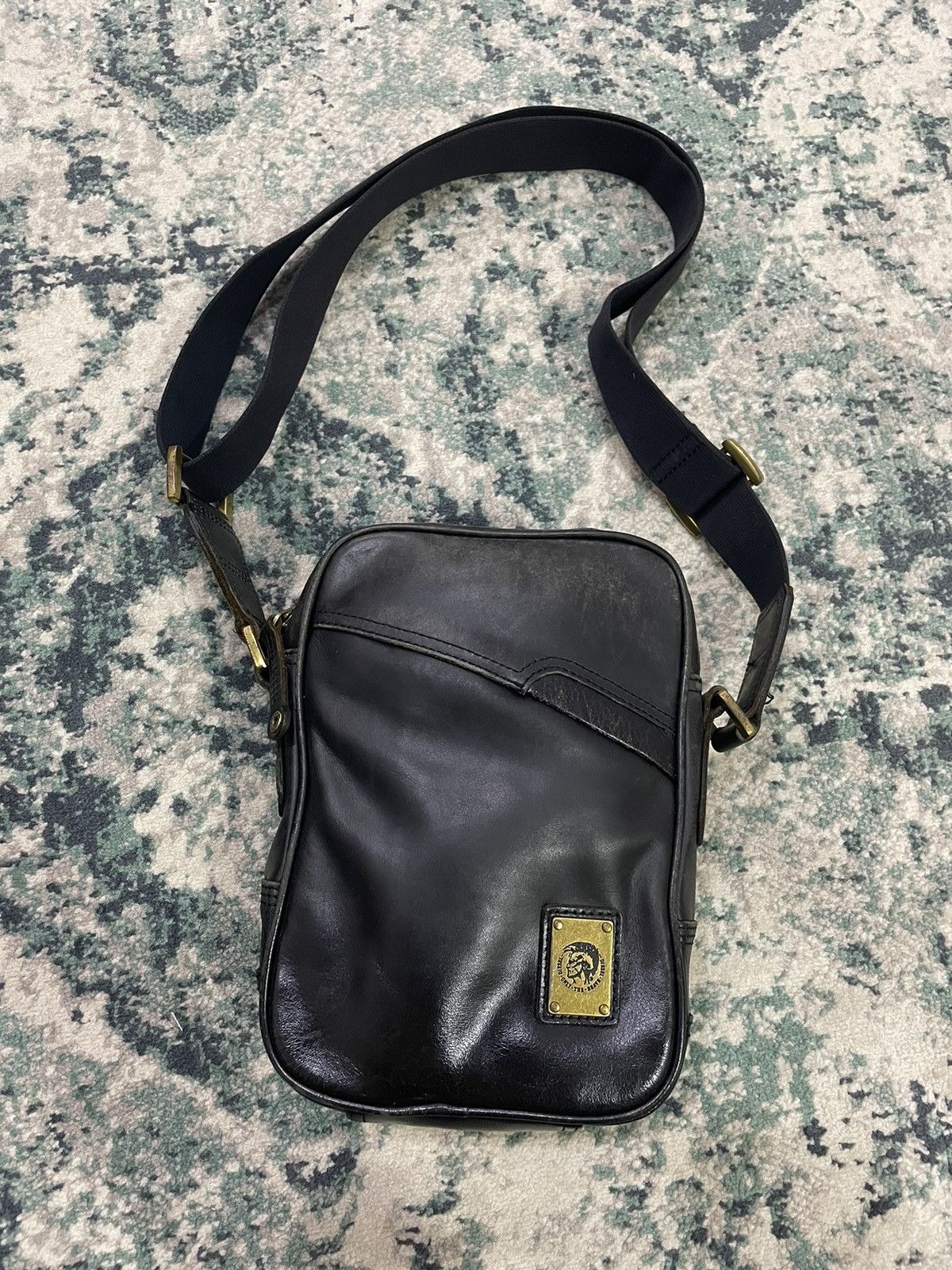 Diesel Square Leather Sling Bag - 2