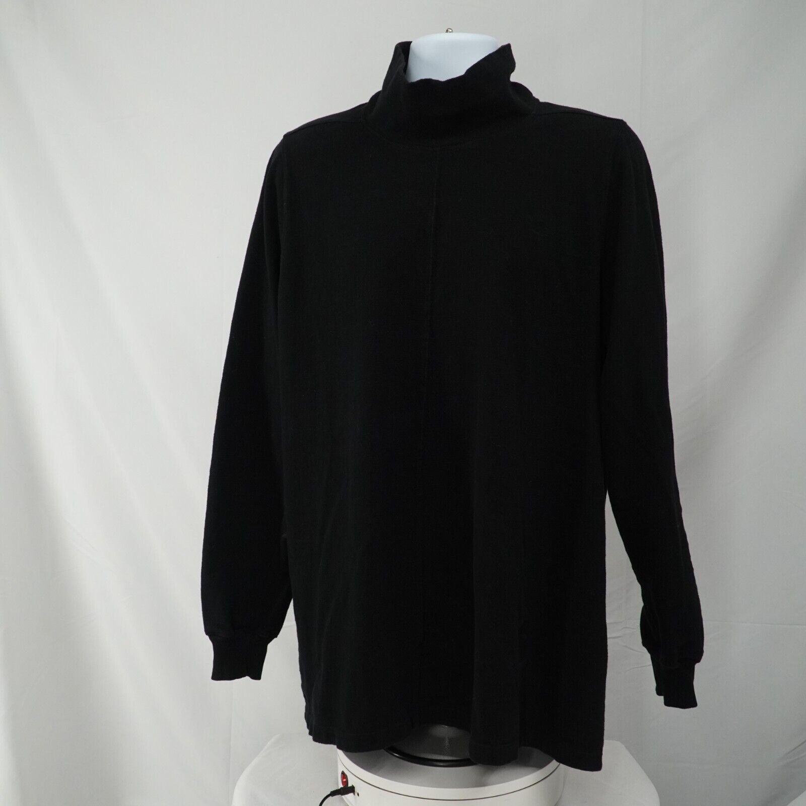 Rick Black Turtleneck Sweater Size Medium FW17 Glitter - 2