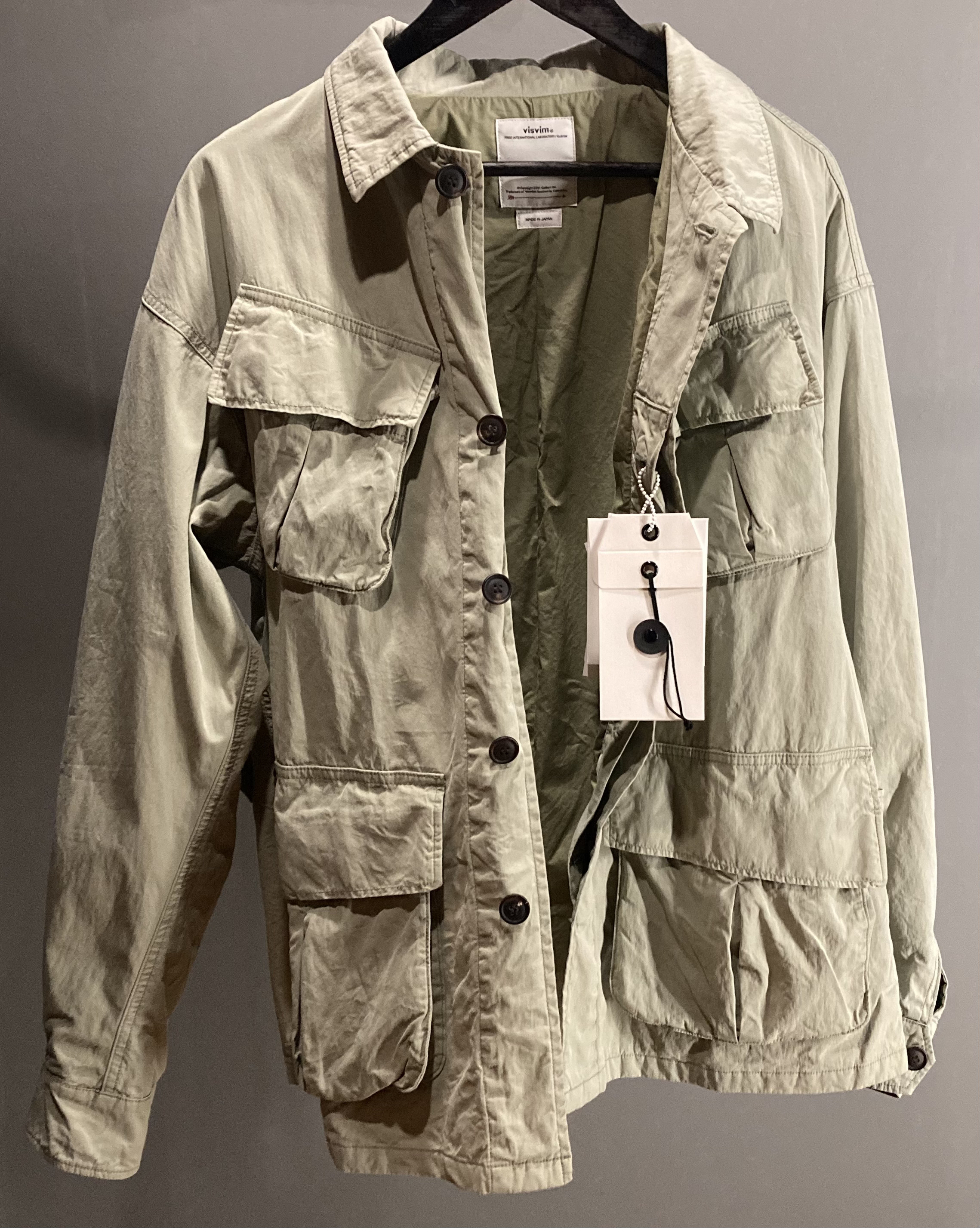 VISVIM TROPICAL COMBAT JKT LT.GRE SIZE 4