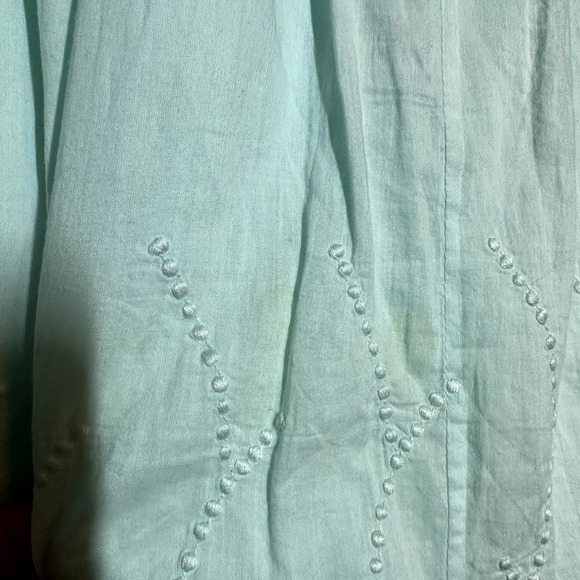 By Malene Birger Liselotte Skirt Cotton Embroidered Tassel Hem Pleated Blue 8 L - 4