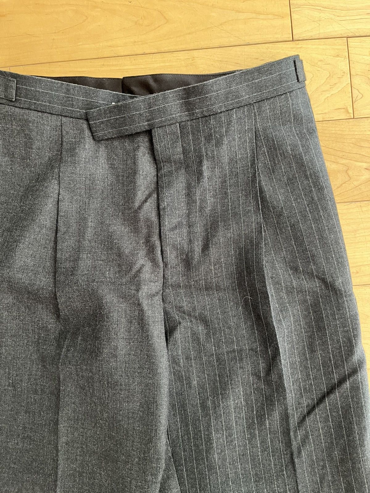 NWT - Thom Browne Panelled Pinstripe Wool Trousers - 3