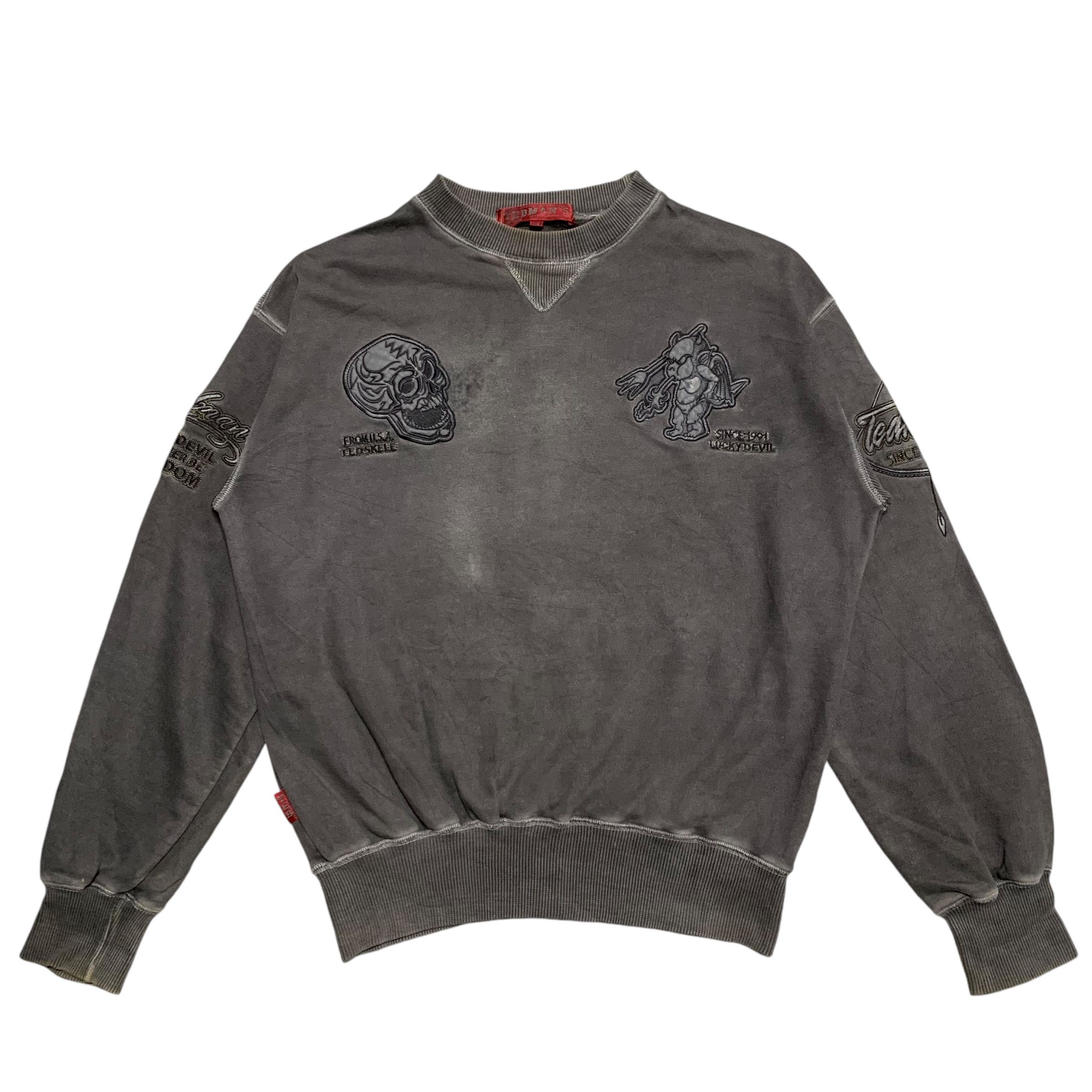 Vintage Tedman Lucky Little Devil Embroidery Sweatshirt - 7