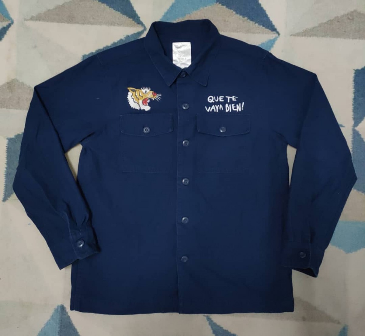 Japanese Brand - Embroidered Logo Button Up Light Jacket - 1