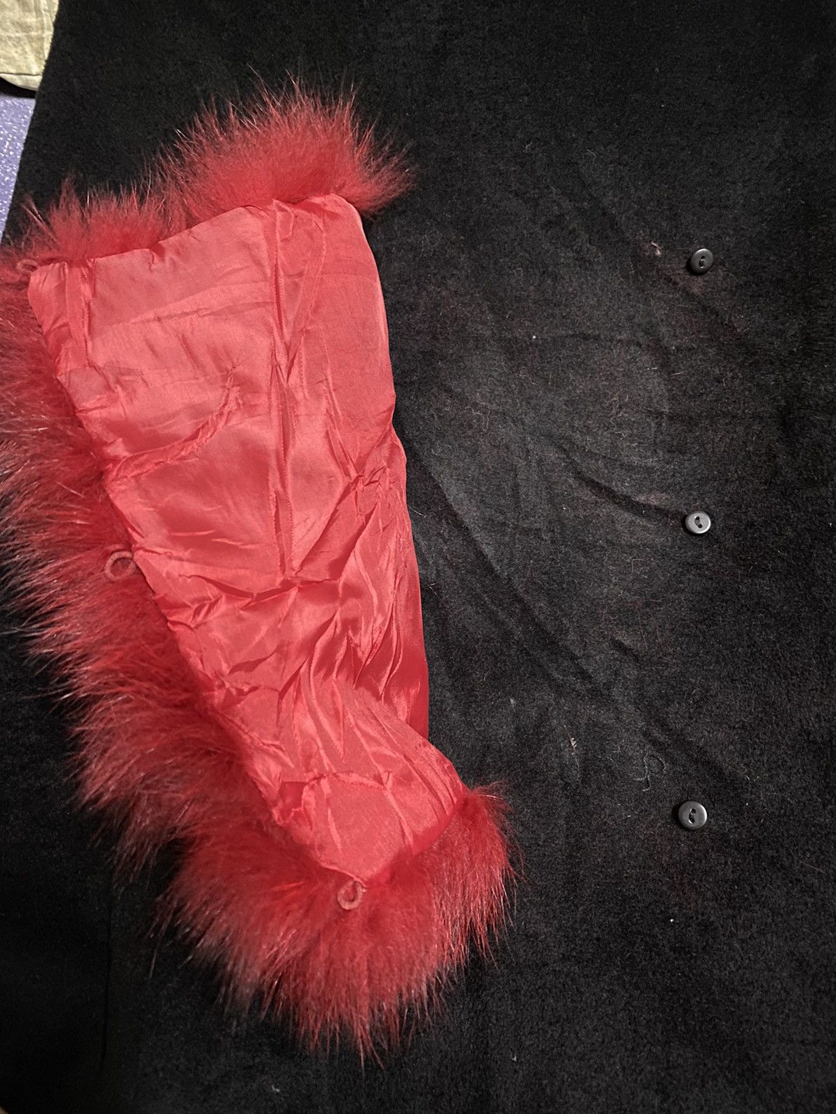 Authentic🔥Dolce & Gabana Long Coat With Mink Fur Over-Pocket - 14