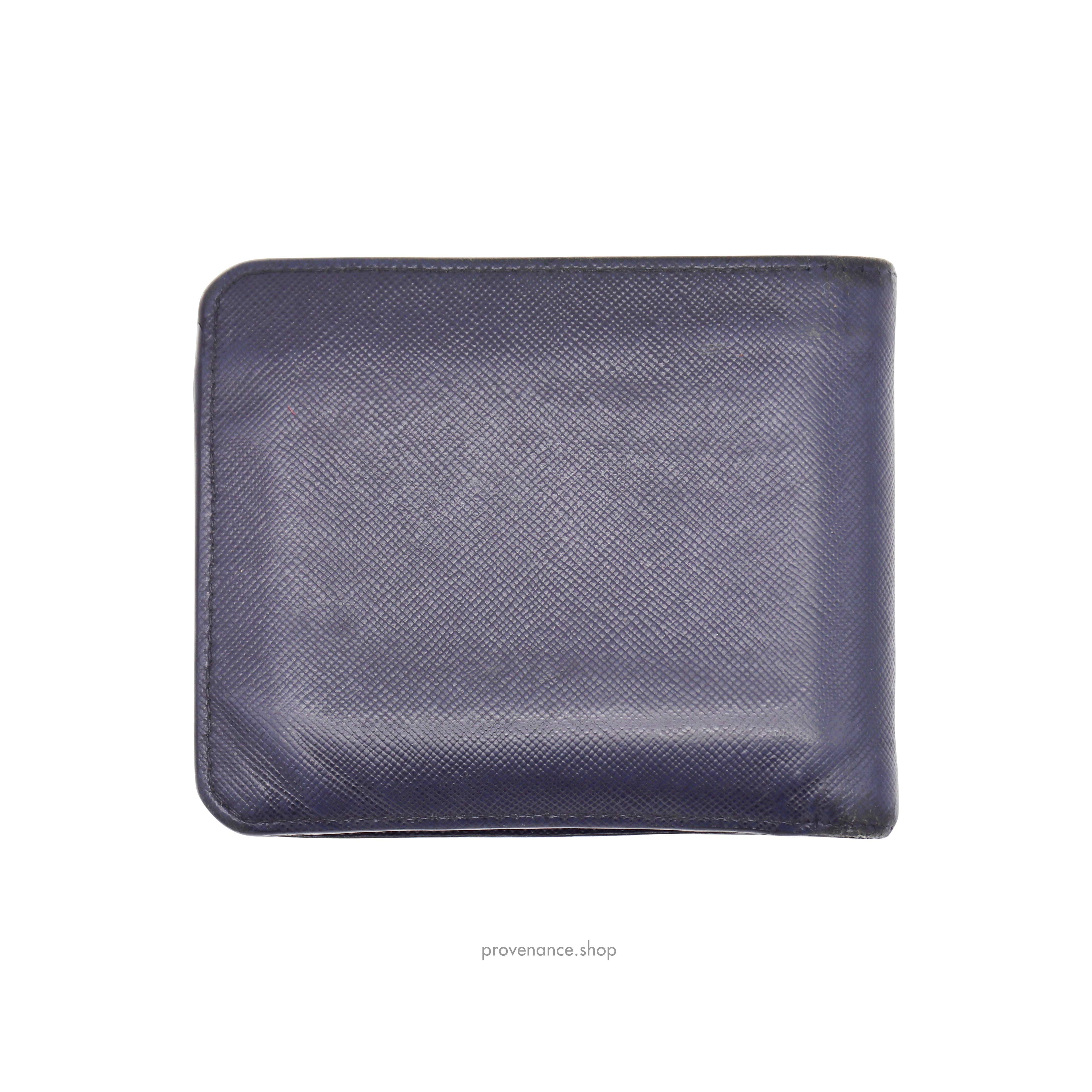 Prada Bifold Wallet - Navy Saffiano Leather - 2