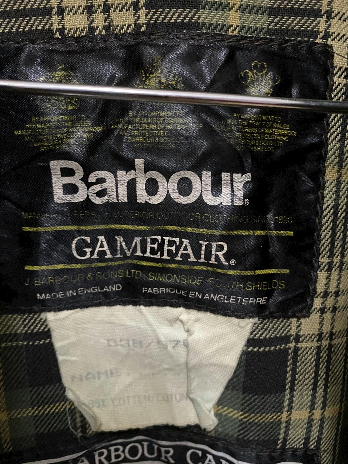 Barbour Gamefair Waxed Jacket Made in England - 11