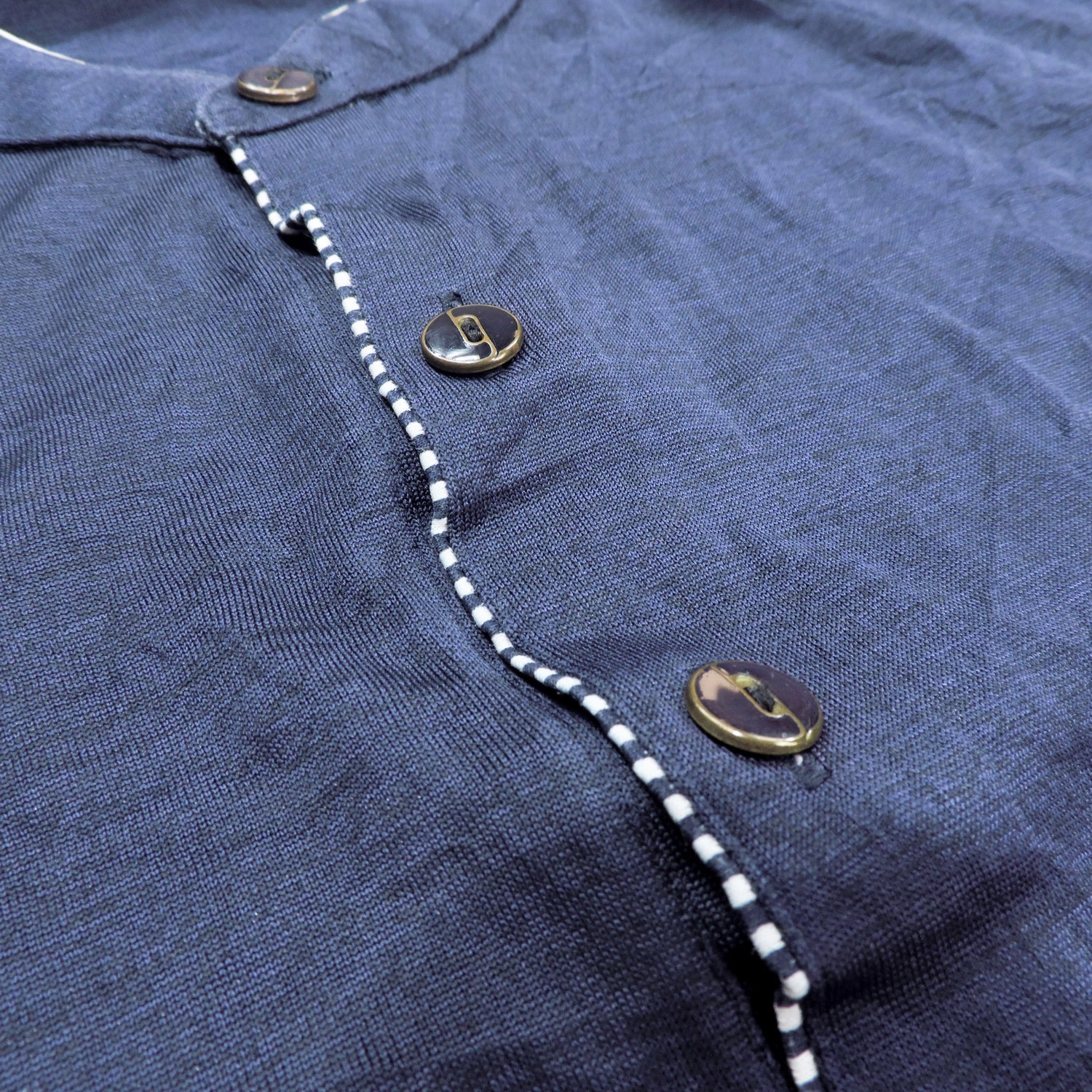 PAOLO GUCCI COLLARLESS POLO SHIRT - 9