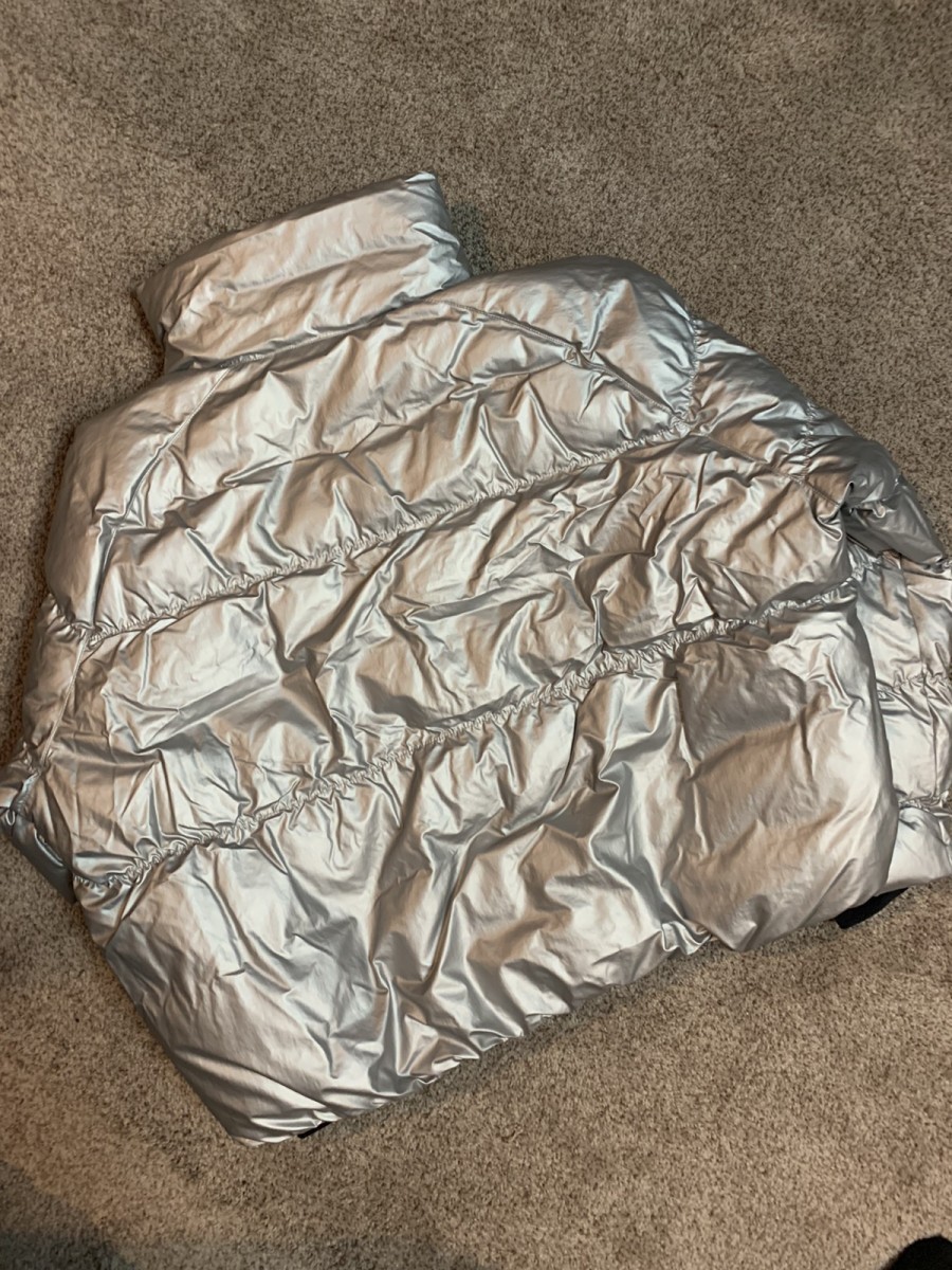 synthetic fill silver puffer jacket DSWT - 2