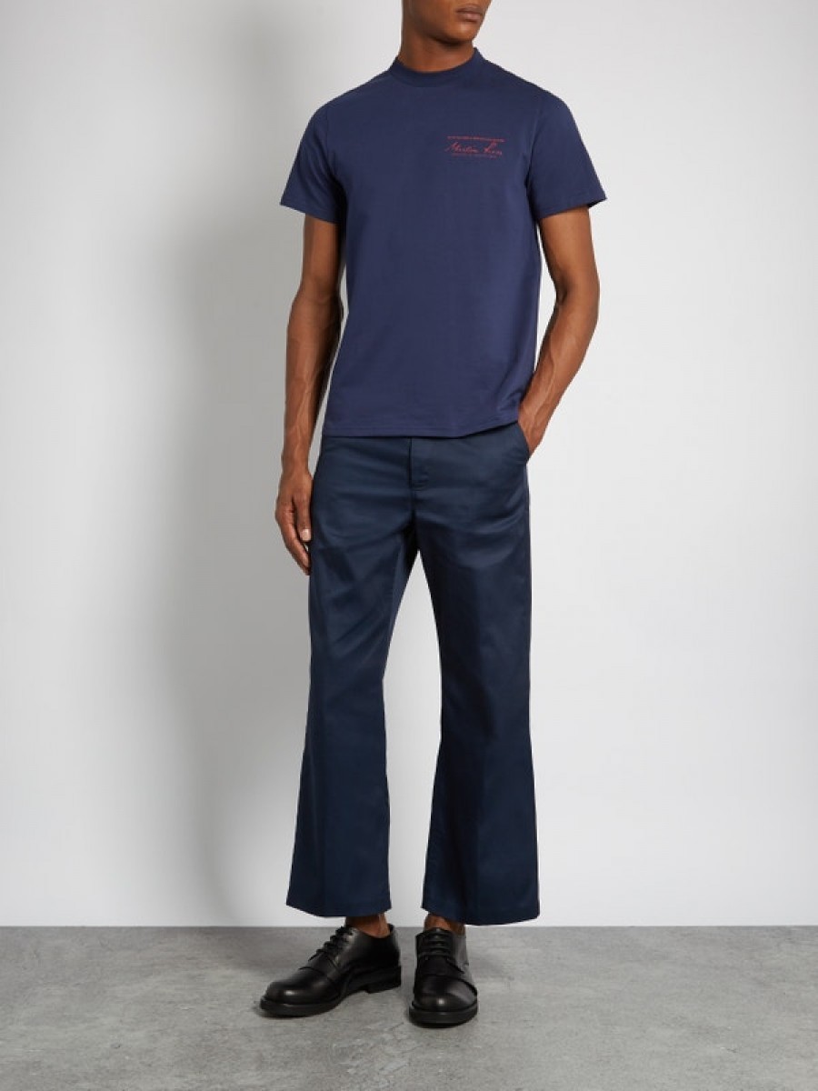Martine Rose - Logo Classic T-Shirt Navy Blue Size S / M - 3