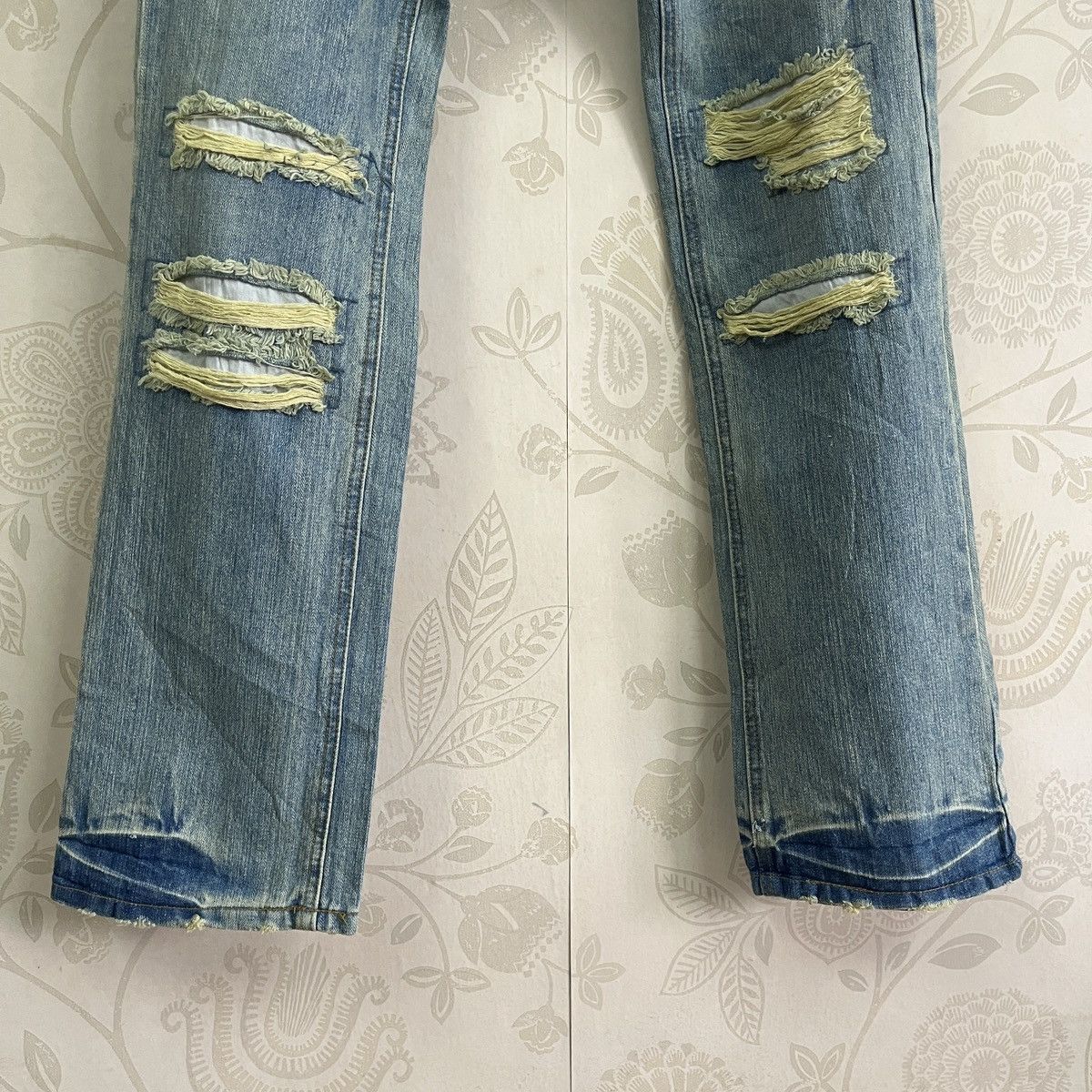 Distressed Hippies Peace Vintage Japan Jeans Acid Wash 30X32 - 10