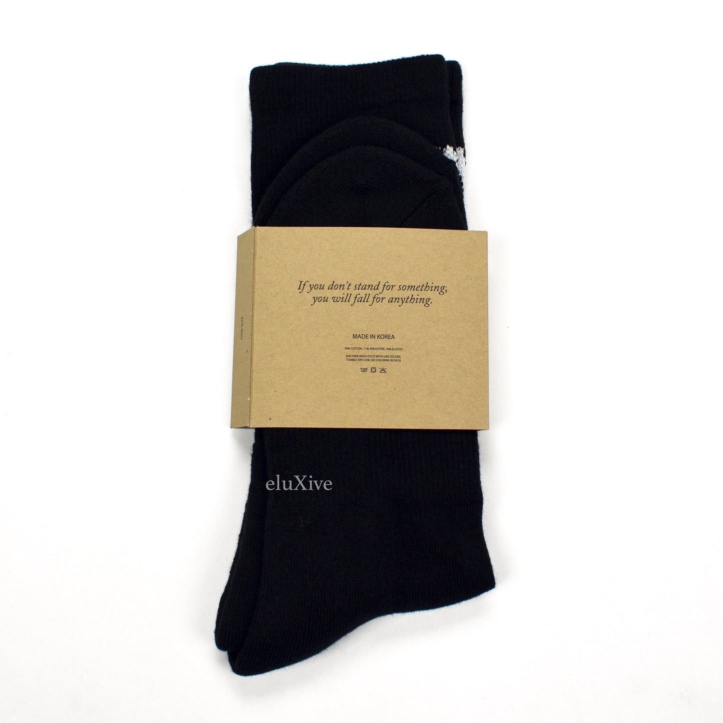 AWAKE NY Black White Logo Knit Socks DS - 4