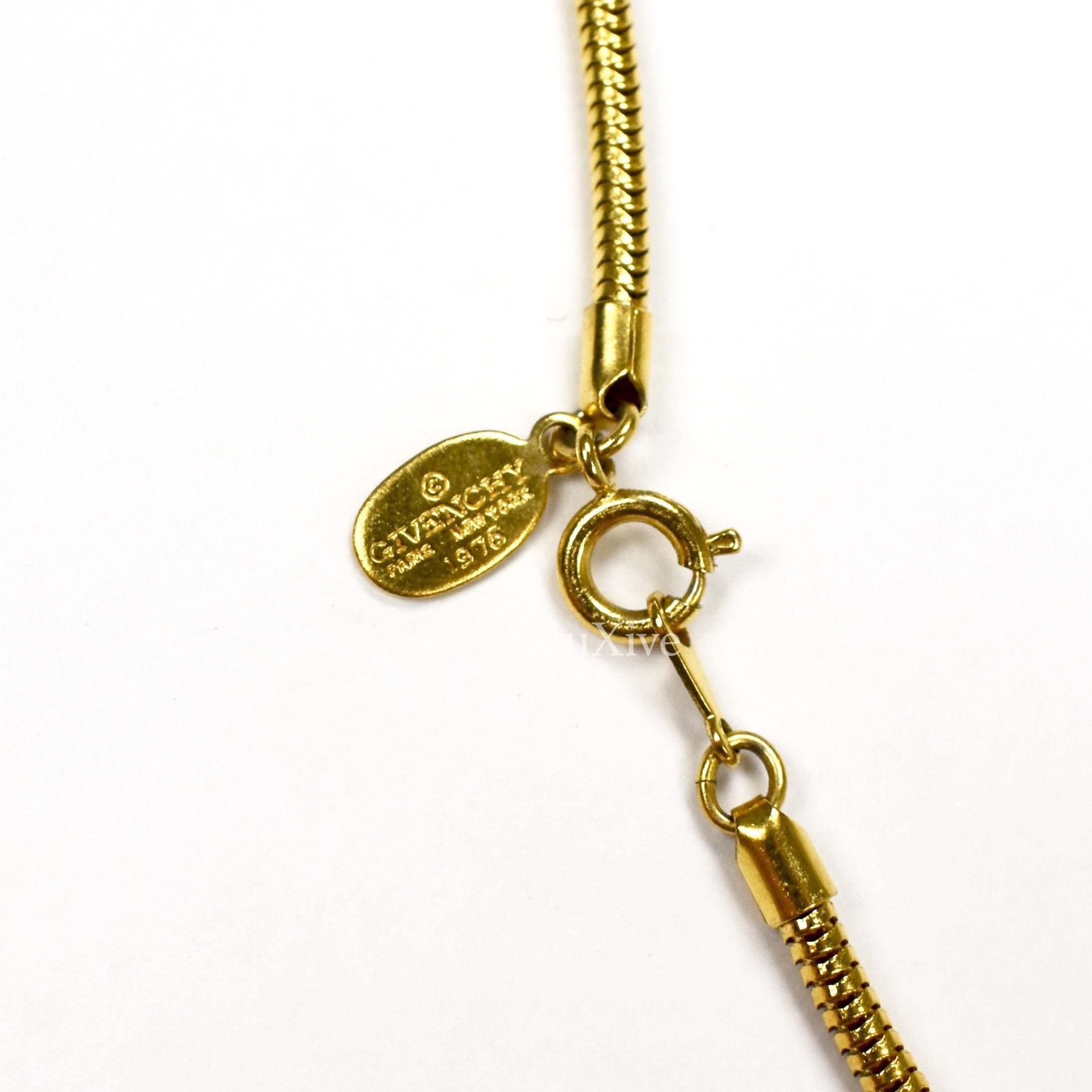 Givenchy 1976 Runway 16" Gold Chain & 'G' Logo Pendant - 6