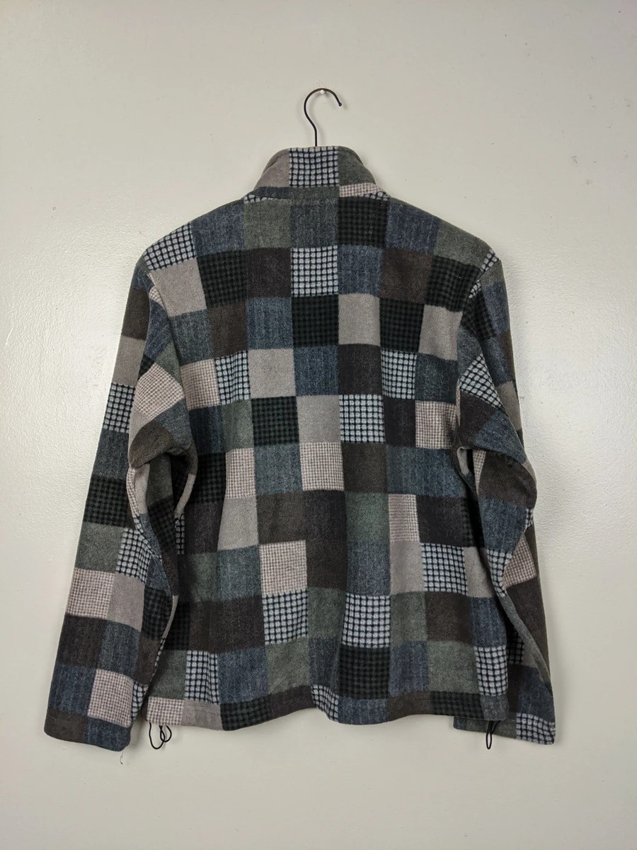 Japanese Brand - Topvalu Japan Patchwork Style Fleece Light Jacket Sweater - 6