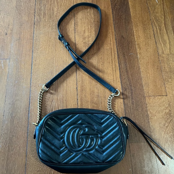 Gucci Marmont Small Crossbody Bag Black Leather - 9