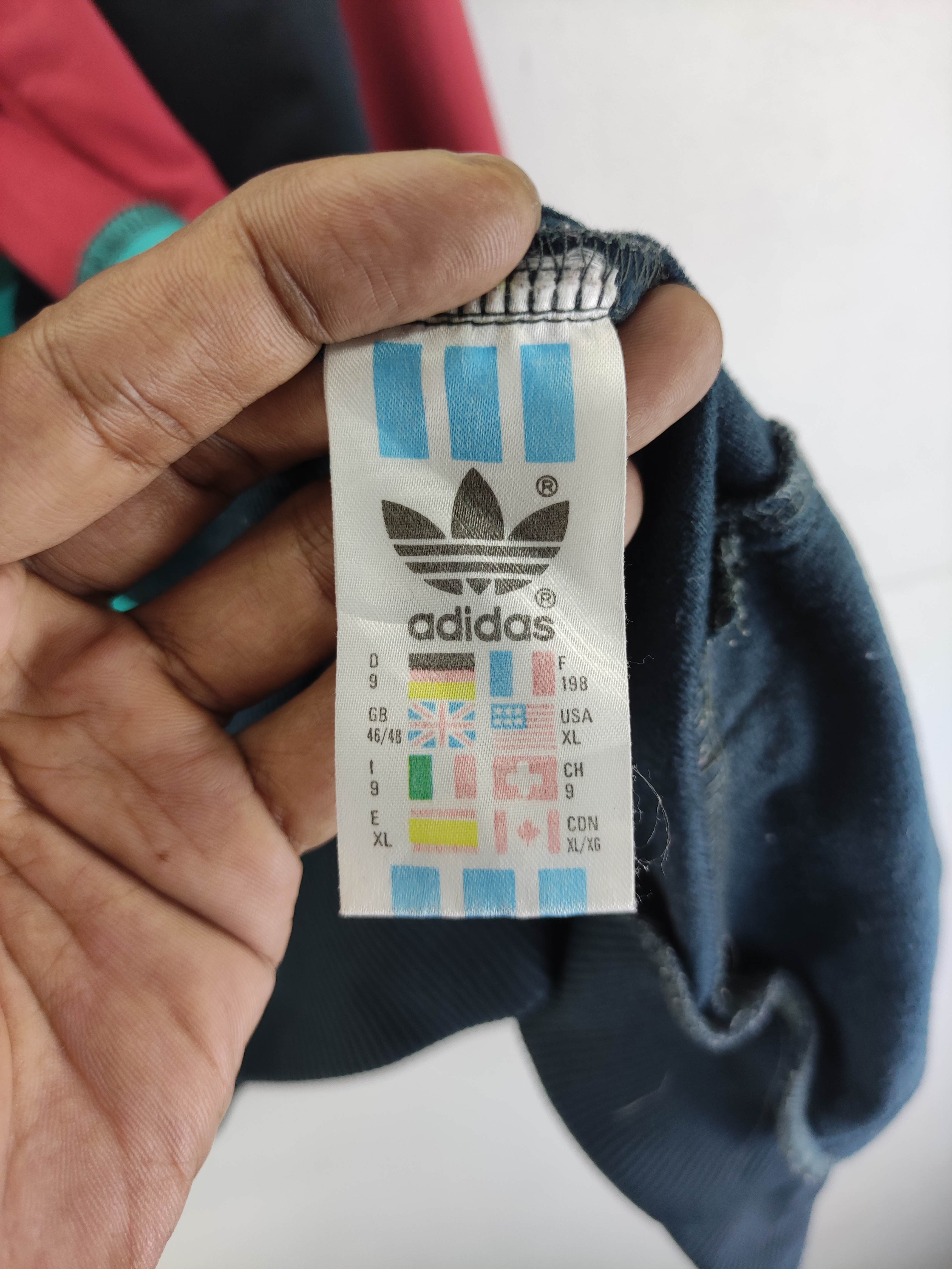 vintage Adidas Tracktop Sweater Blocks Colour Zipper - 5