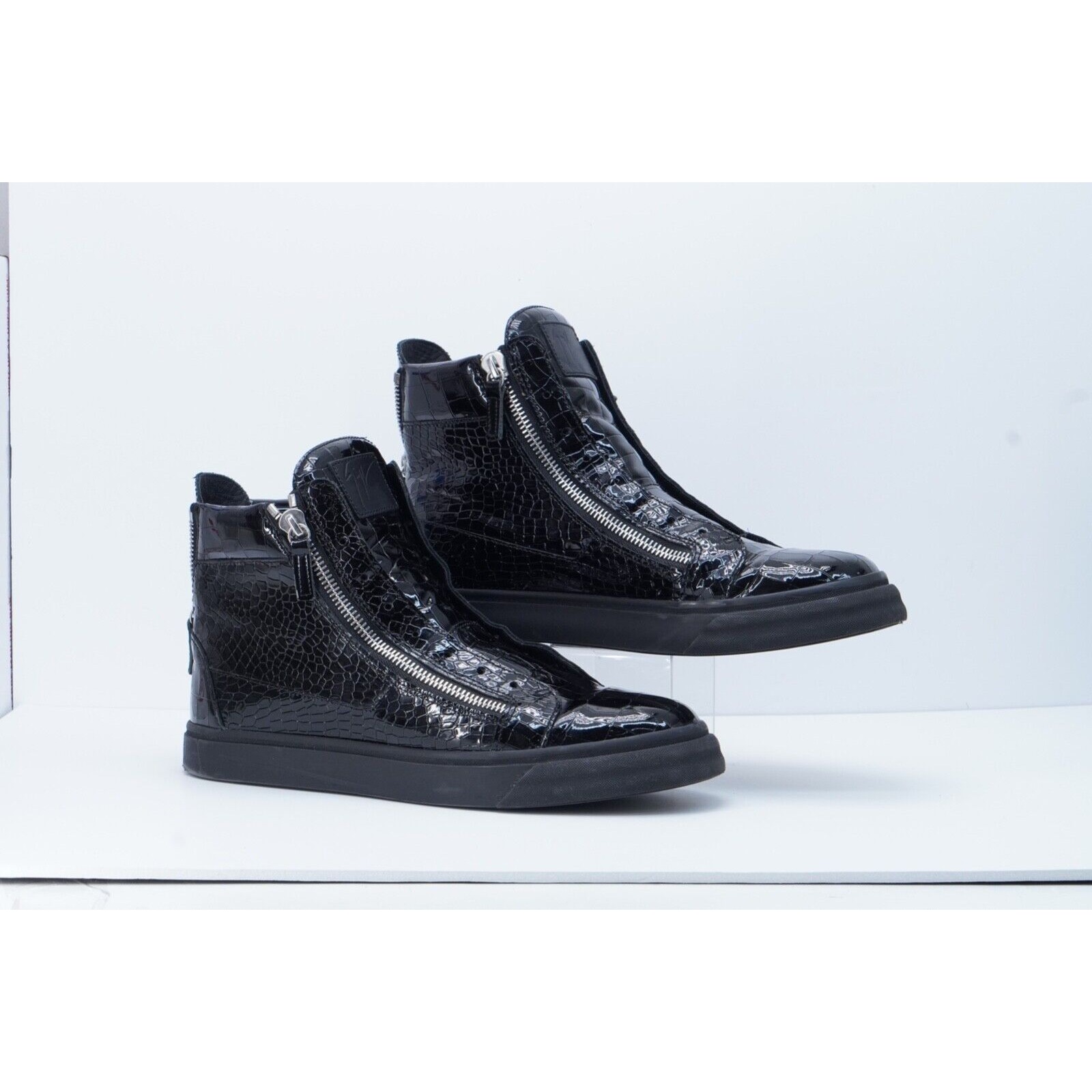 Giuseppe Zanotti Sneaker Black Crocodile Leather Double Zip - 2