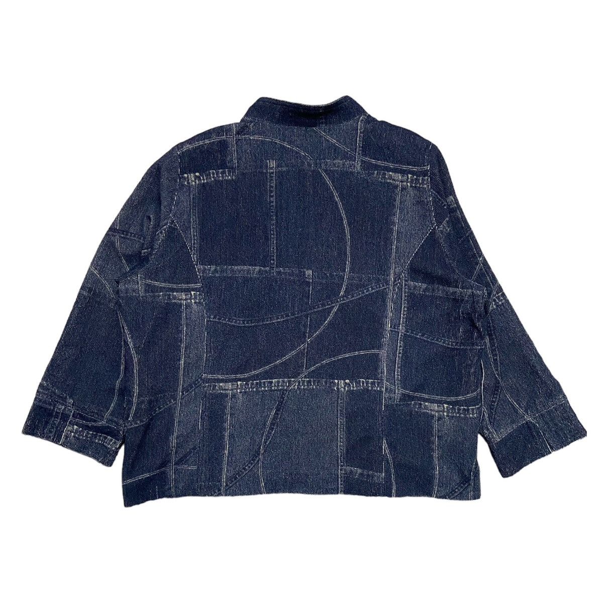 Vintage Denim Corduroy Oversized Jacket - 3