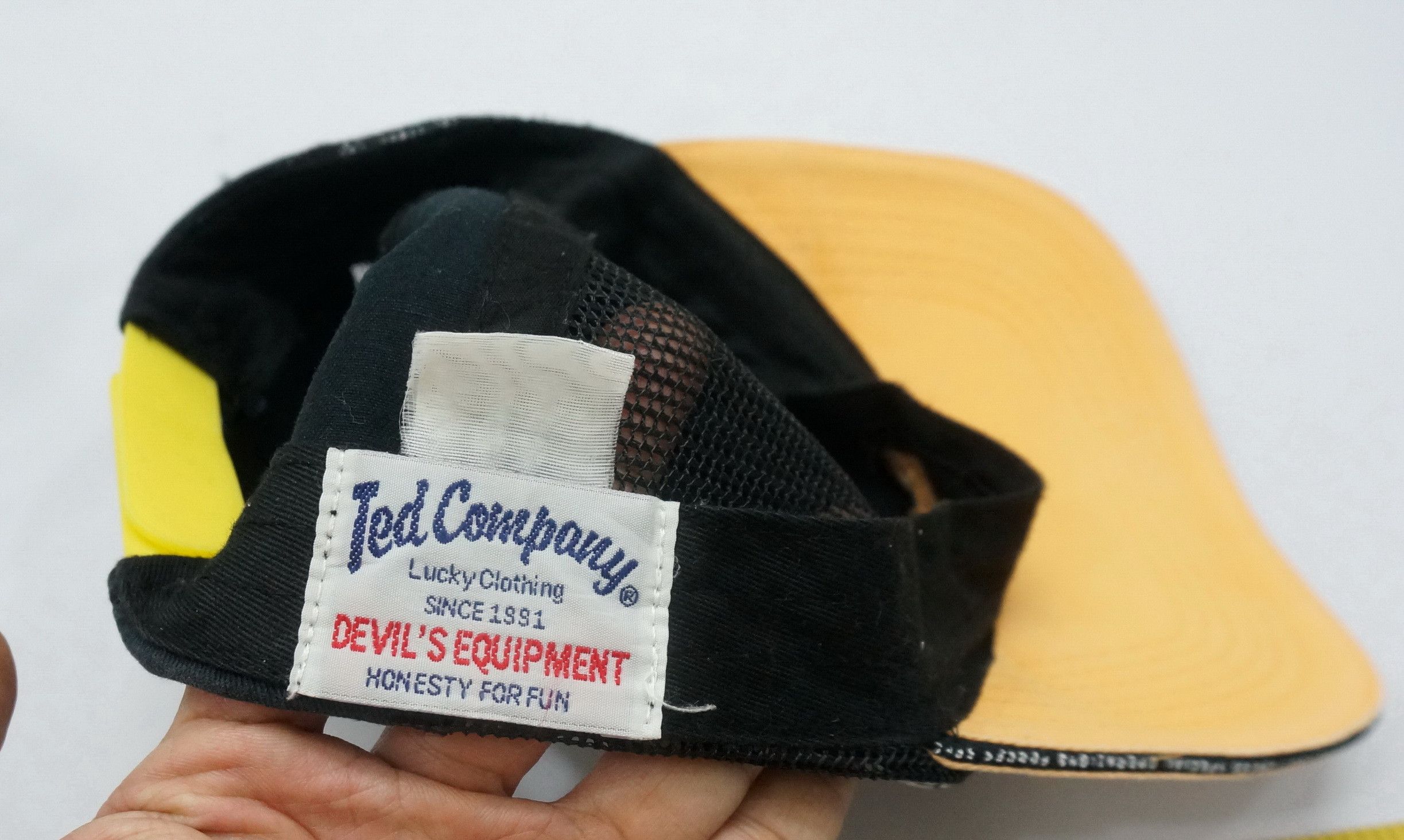 Rare! Vintage TEDMAN'S Lucky Devil Car Race Worn Cap - 11