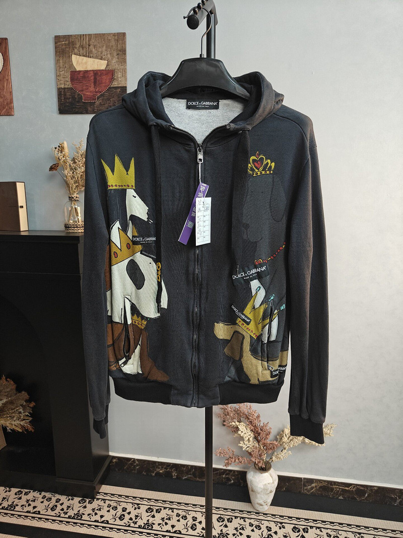 Dolce & Dog Print Hooded Sweater - 1